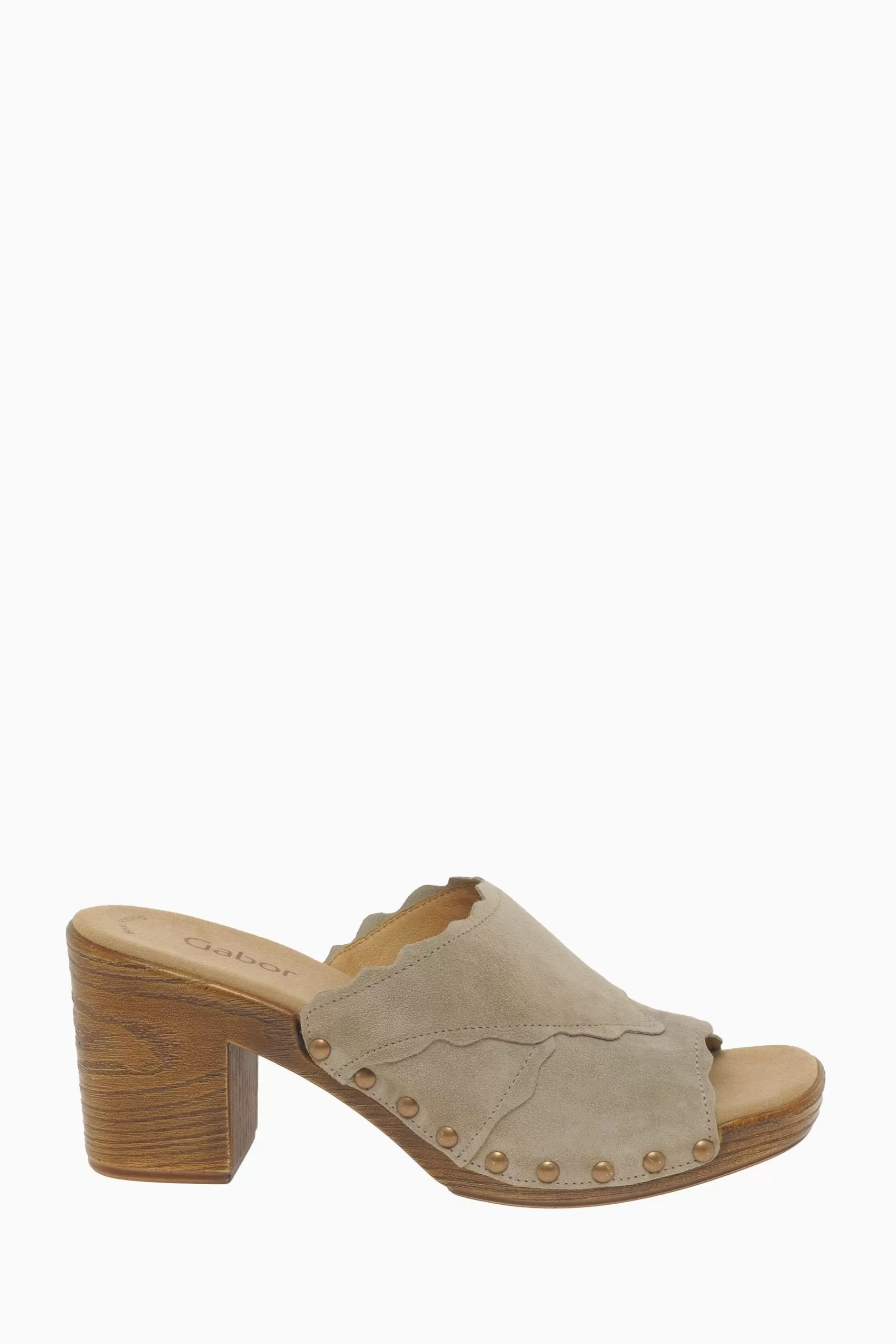 Gabor Sandals- Carmen Silk Suede Mules Natural