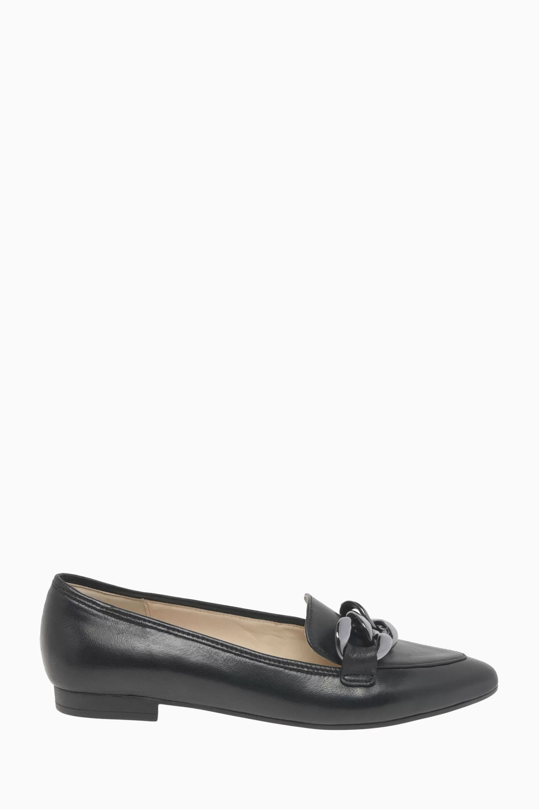 Gabor Flat- Carol Leather Ballerina Shoes Black