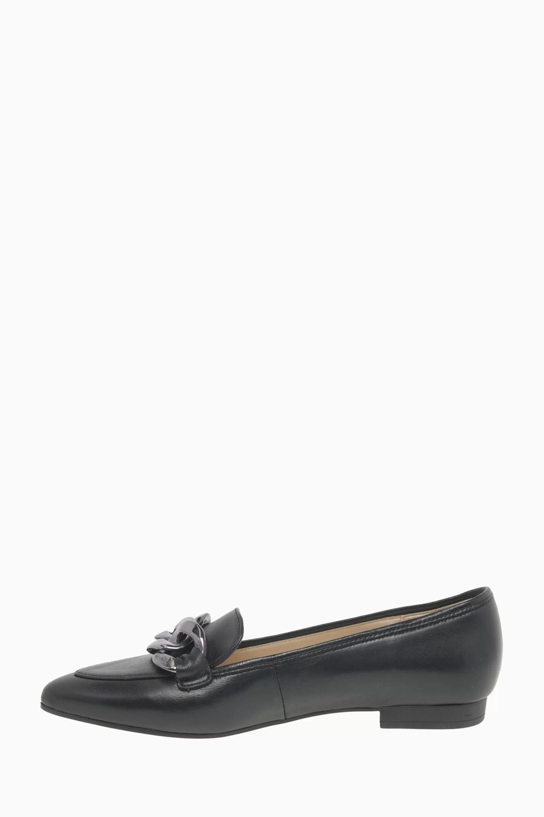 Gabor Flat- Carol Leather Ballerina Shoes Black