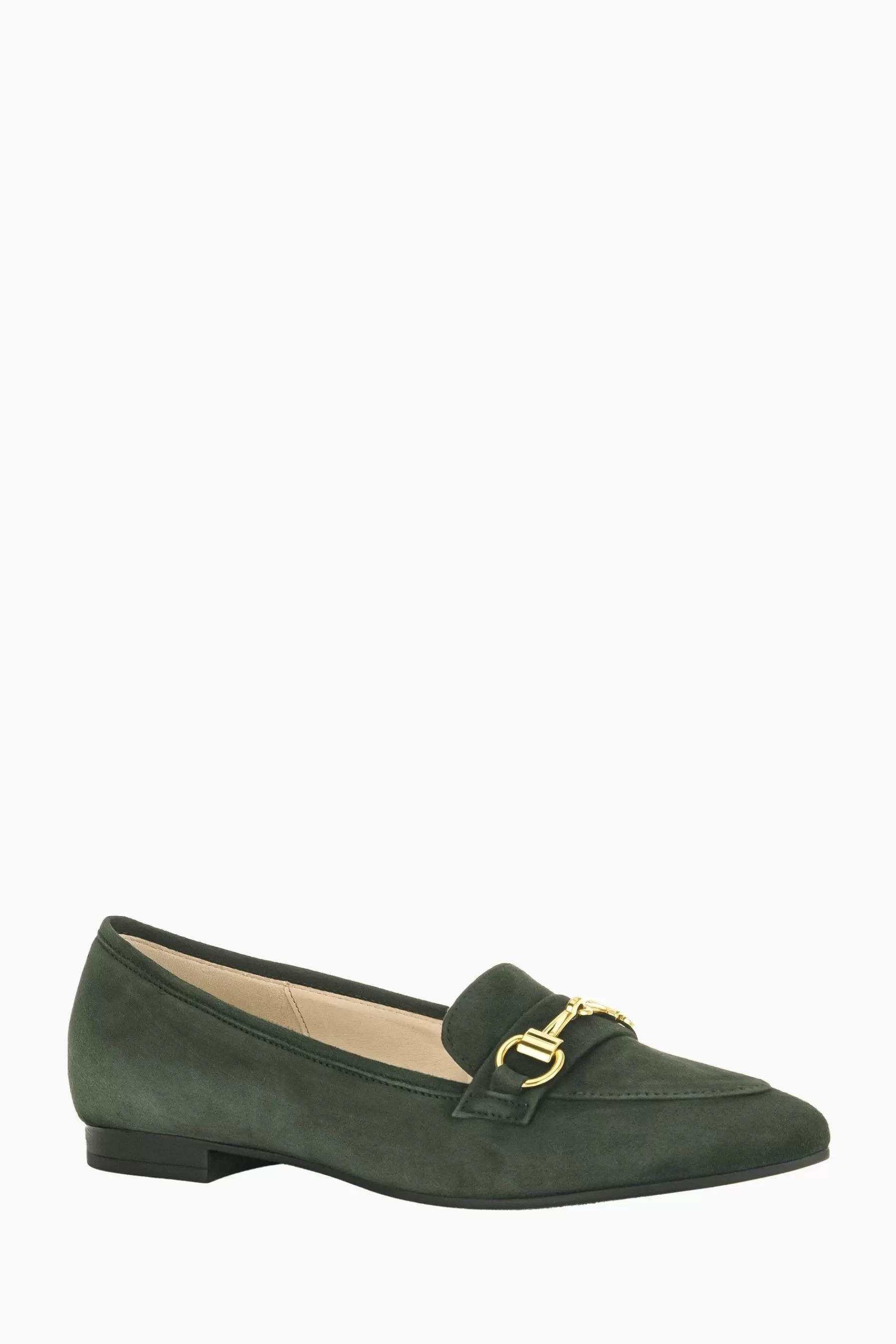 Gabor Flat- Caterham Leather Slip On Shoes Black