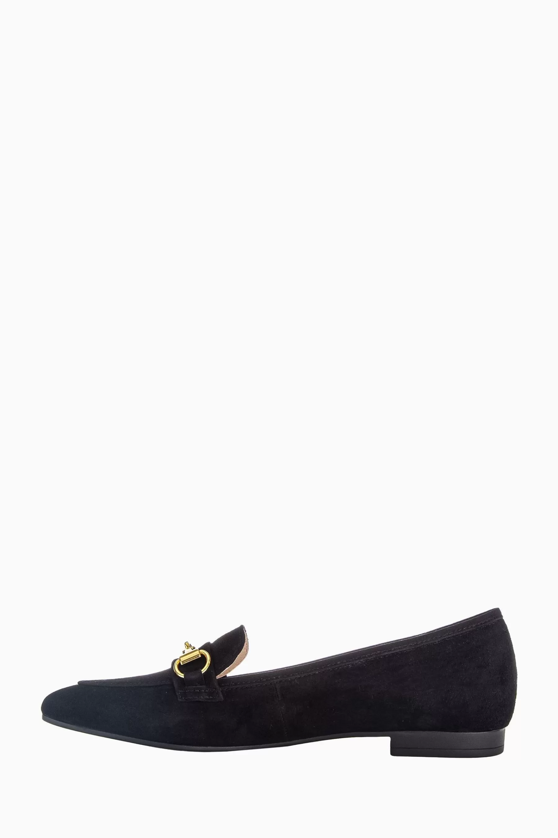 Gabor Flat- Caterham Suede Slip On Shoes Black