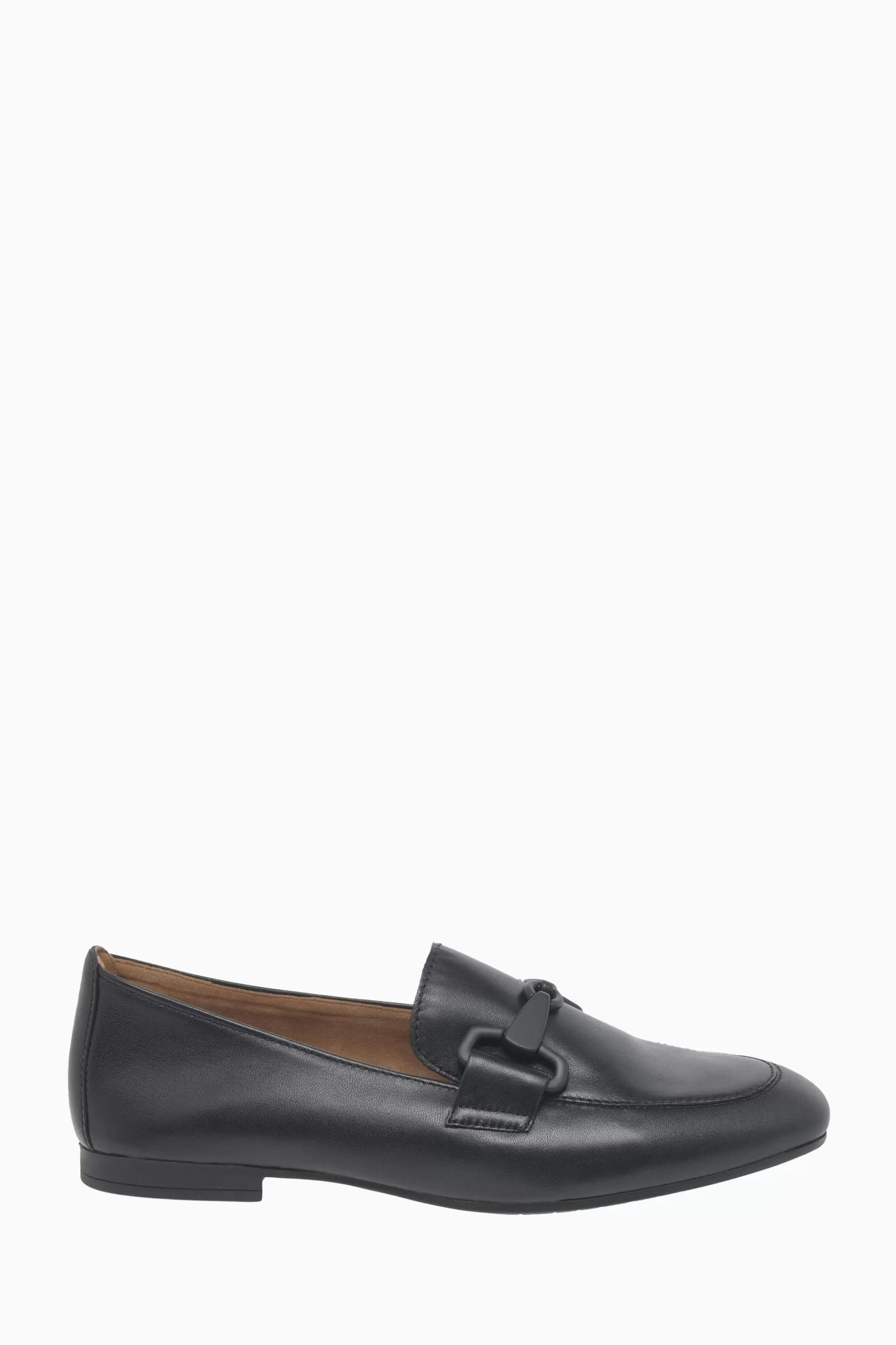 Gabor Flat- Jangle Leather Loafer Shoes Black