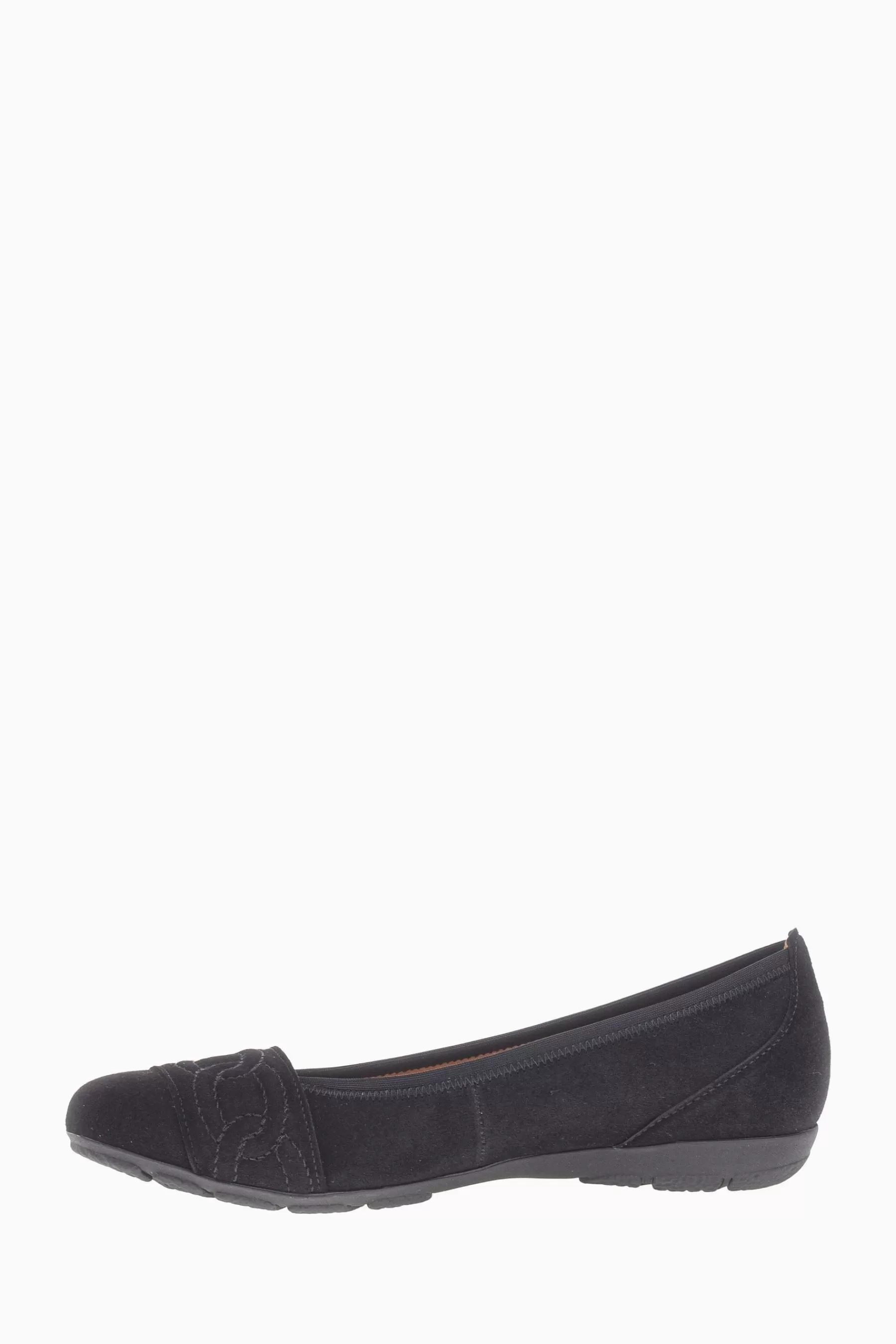 Gabor Flat- Resemblance Suede Ballerina Shoes Black