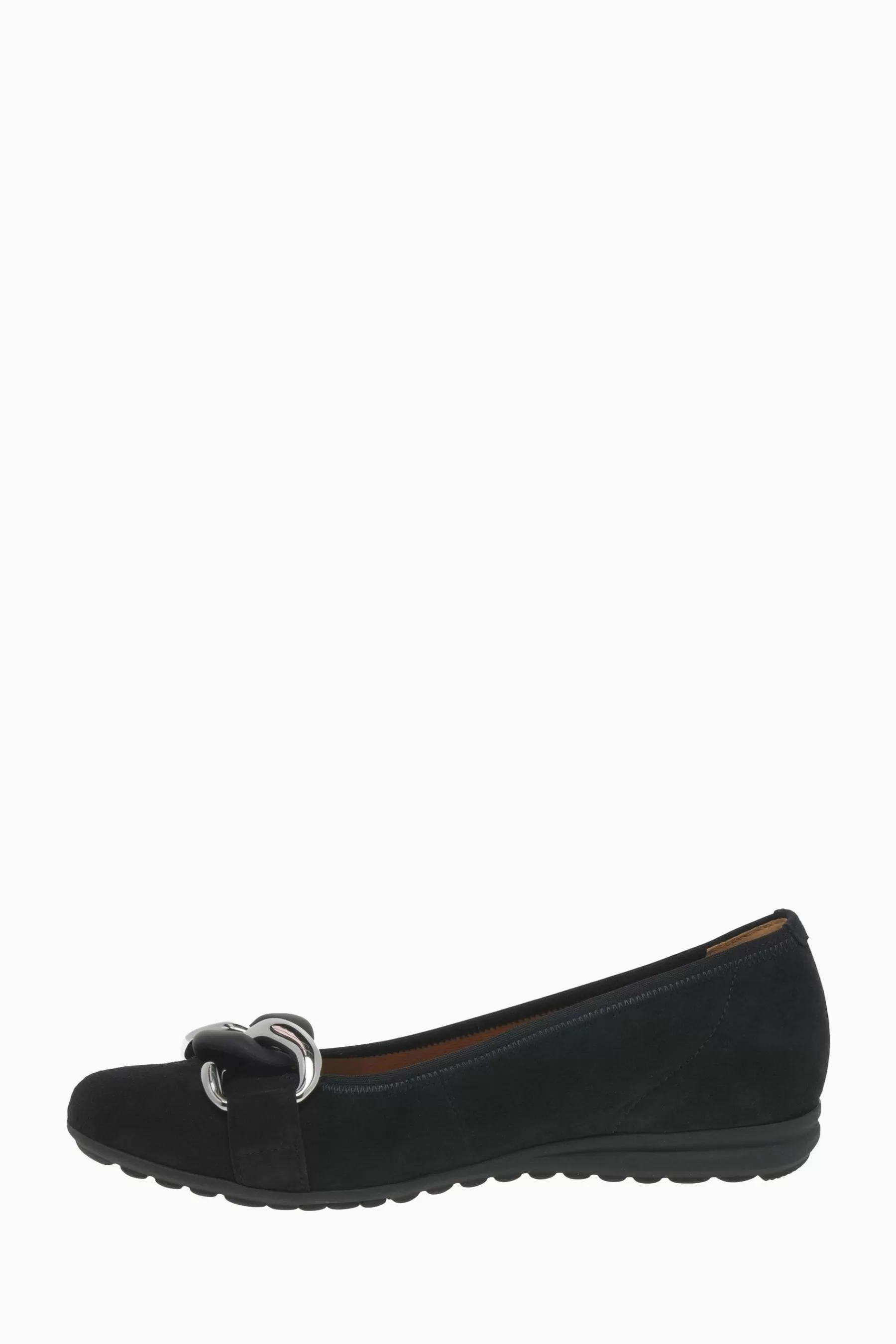 Gabor Flat- Sabia Suede Ballerina Shoes Black