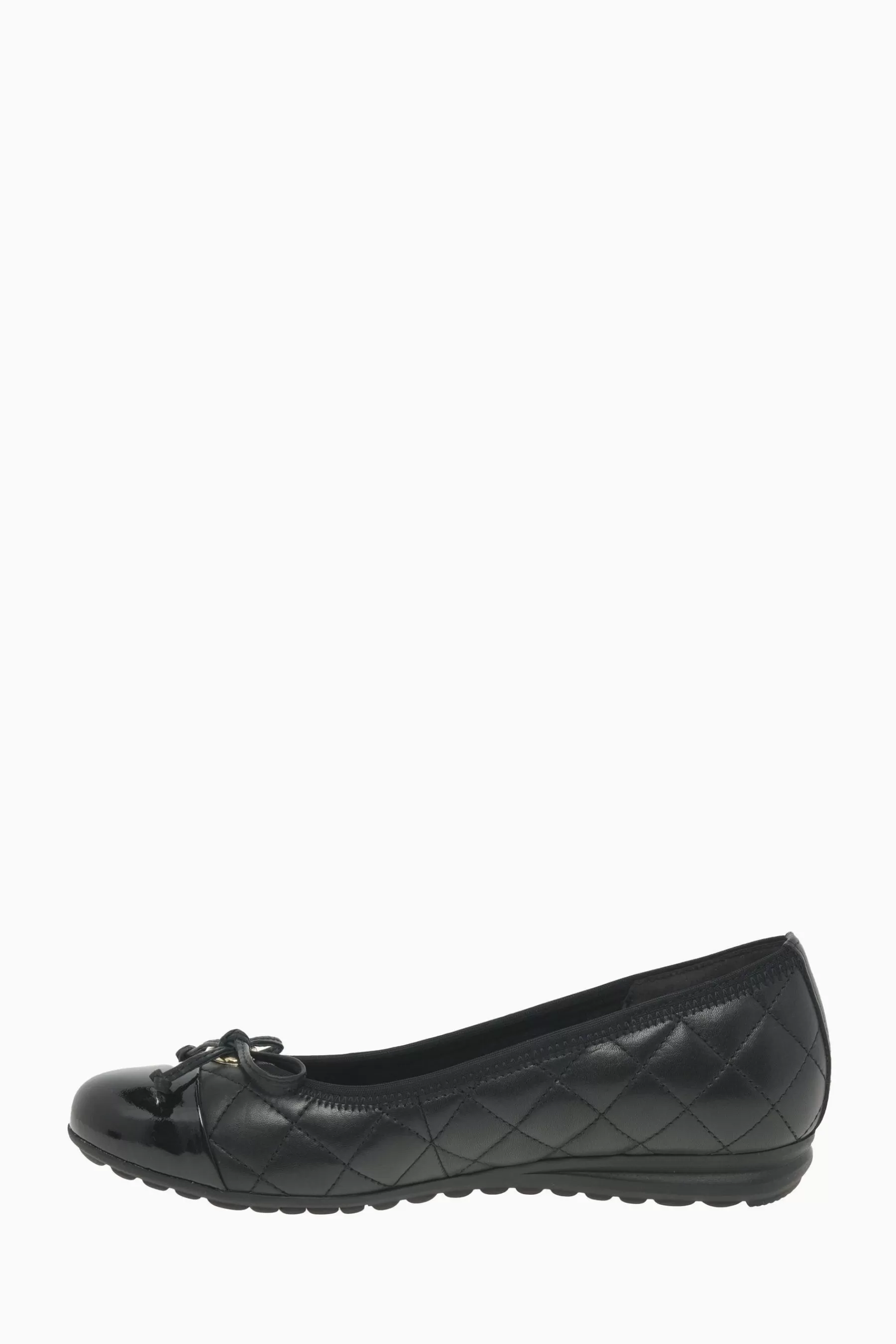 Gabor Flat- Snowdrop Leather Ballerina Shoes Black