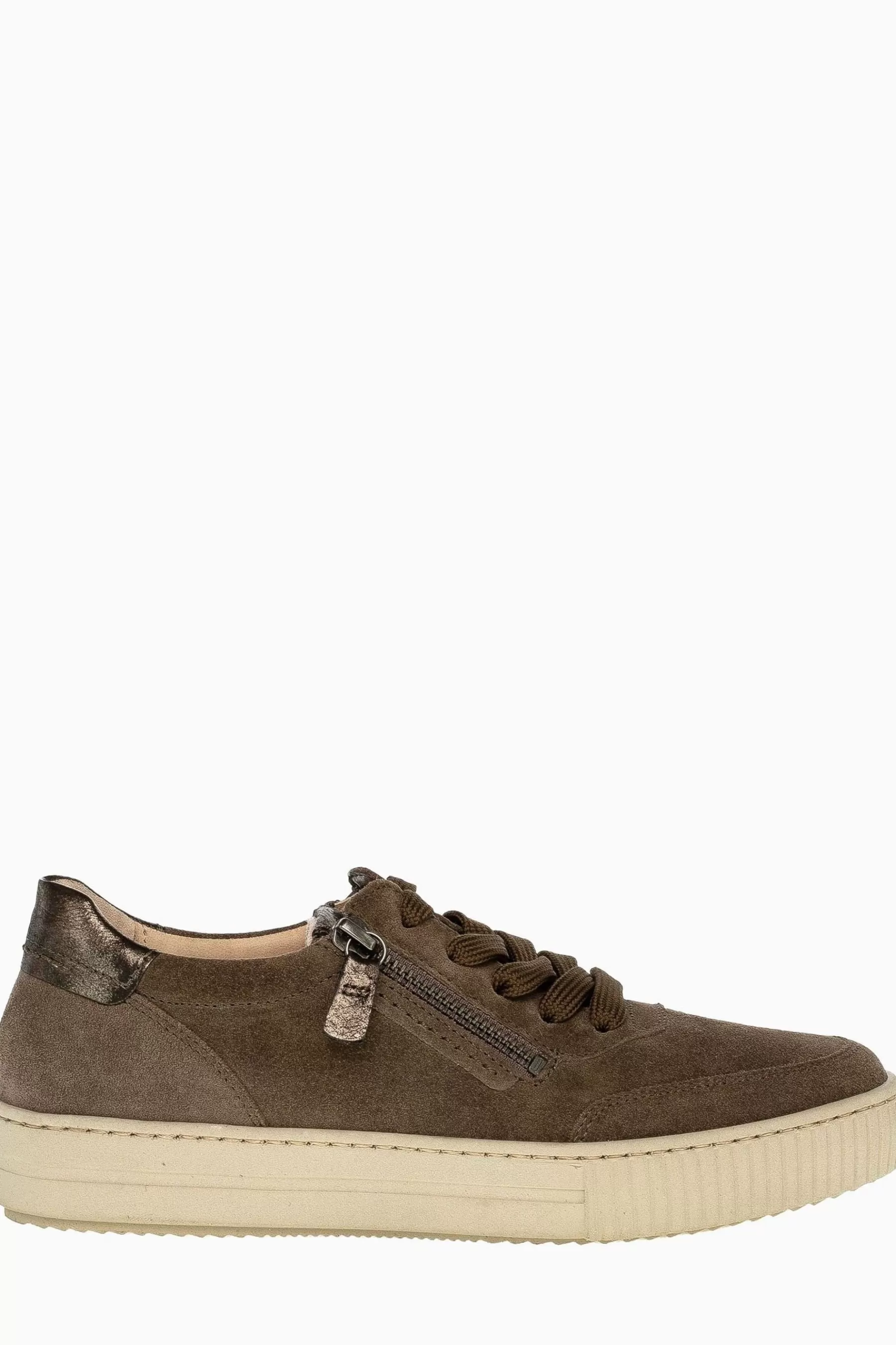 Gabor Flat- Trumbo Tartufo Suede Casual Shoes Brown