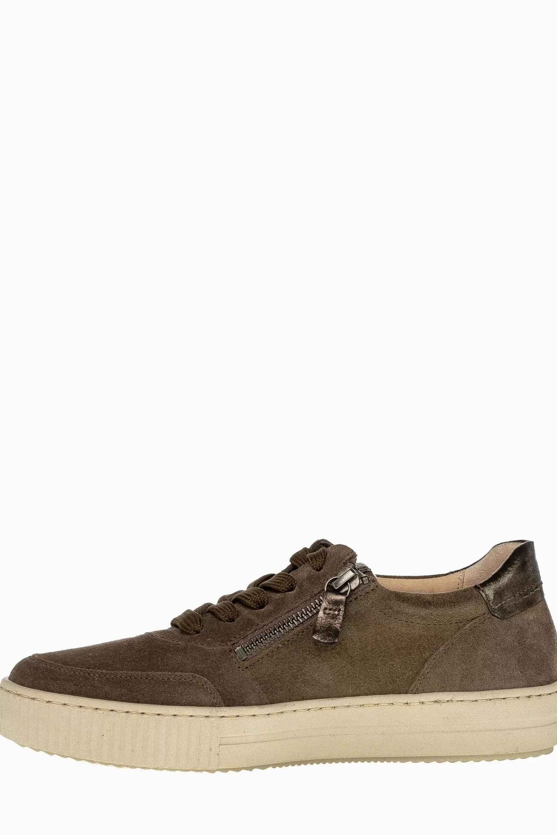 Gabor Flat- Trumbo Tartufo Suede Casual Shoes Brown