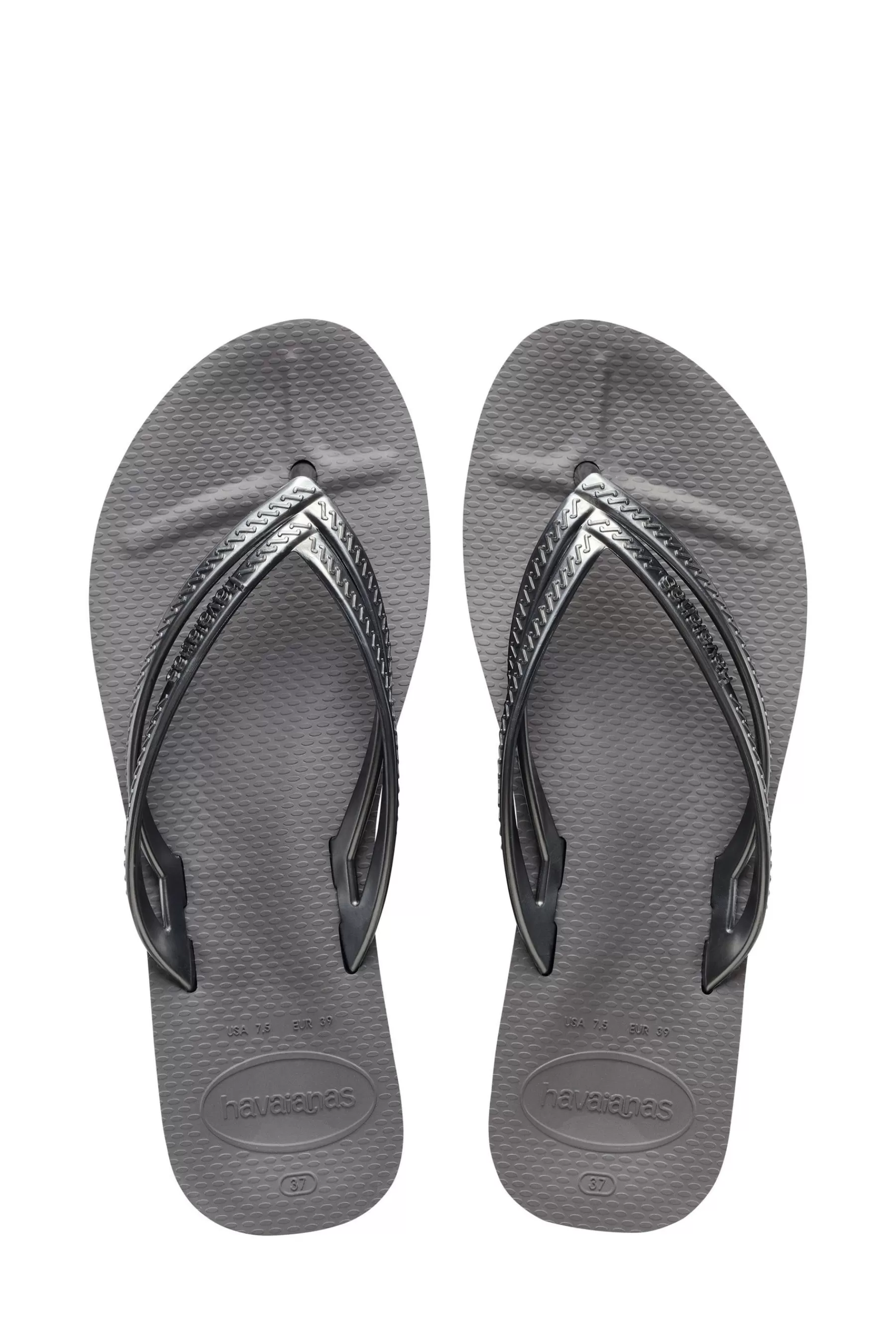 Havaianas Sandals- Wedge Flip Flops Grey