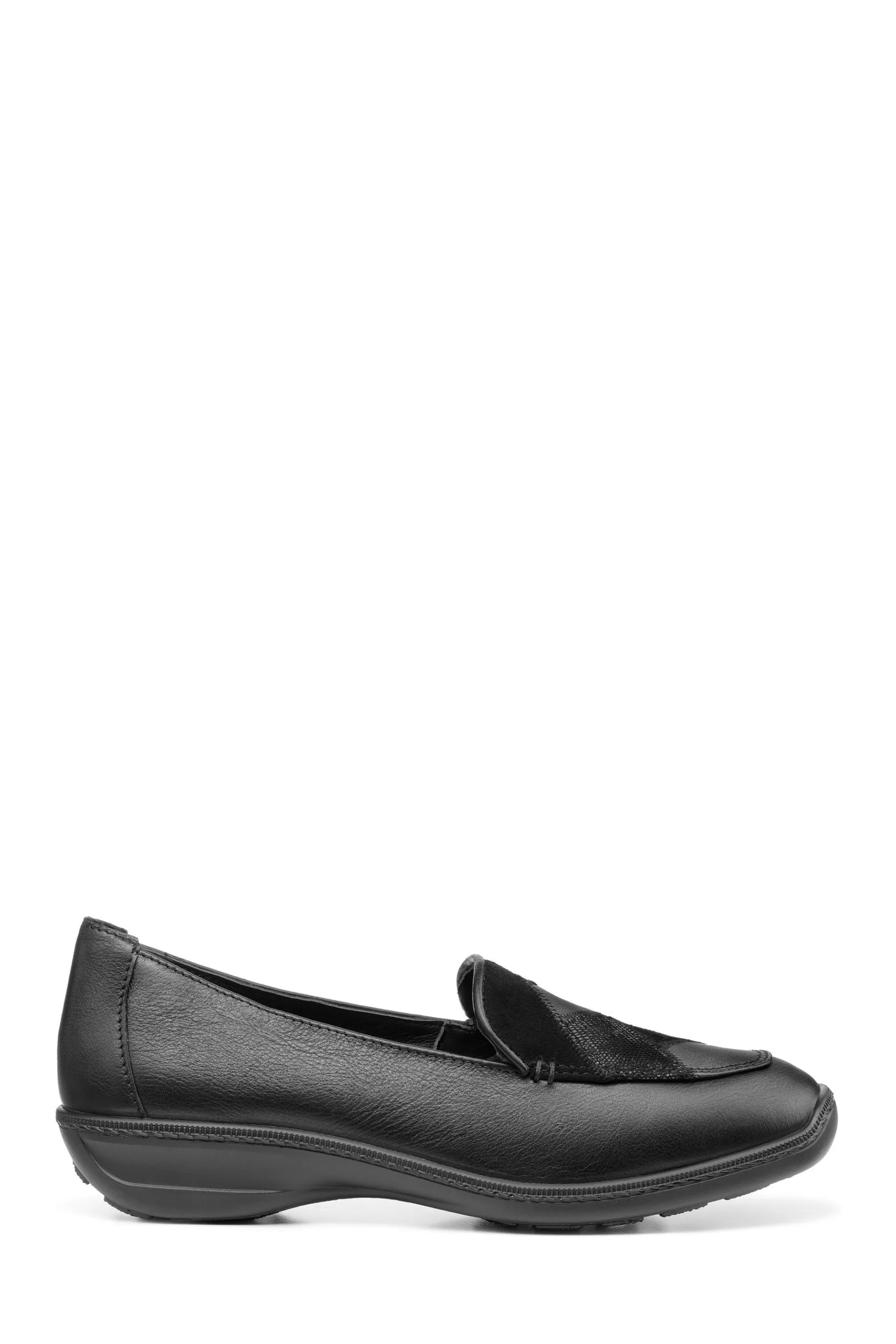 Hotter Flat- Faith Ii Slip-On Shoes Black