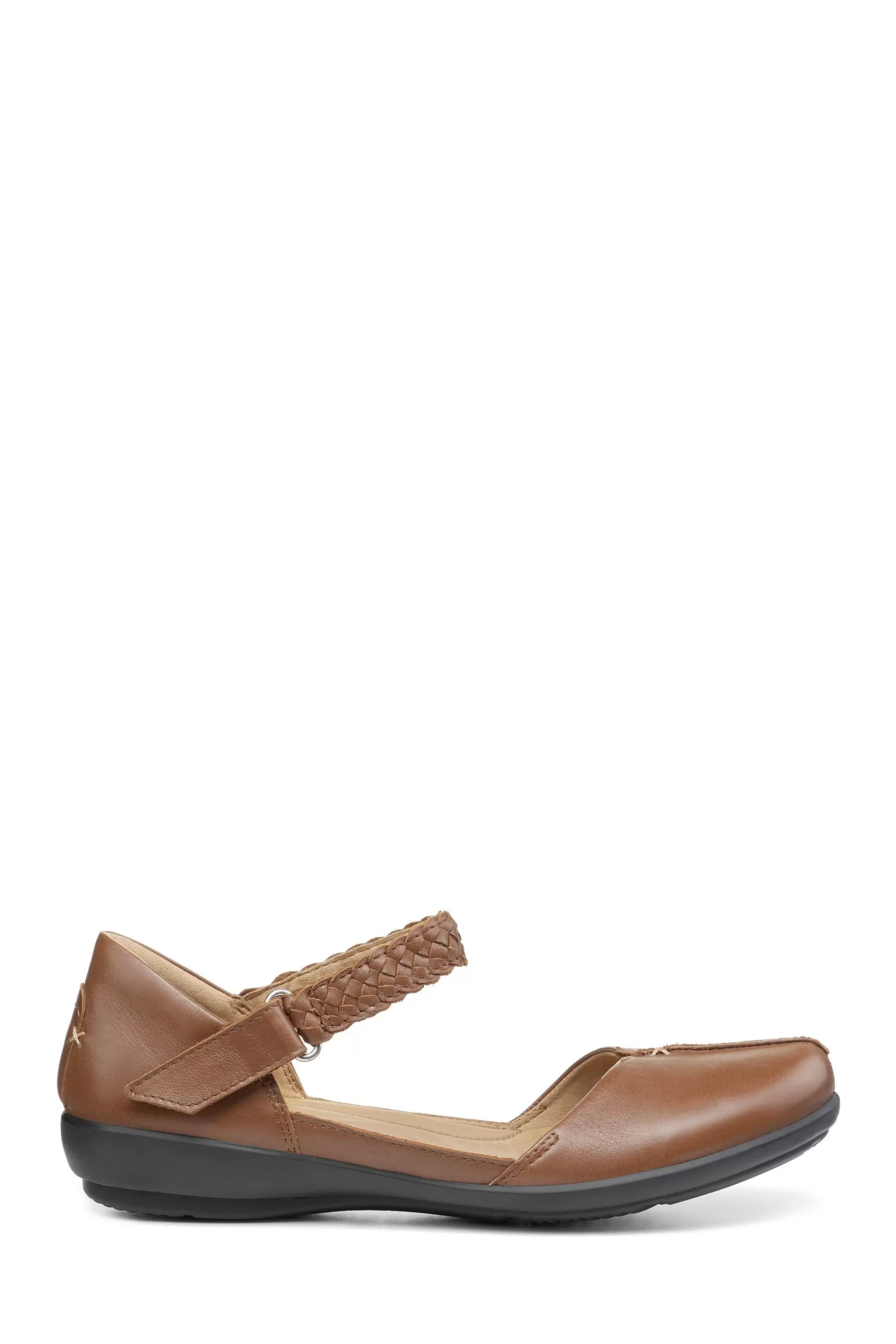 Hotter Flat | Lake Touch Fastening Regular Fit Shoes Tan