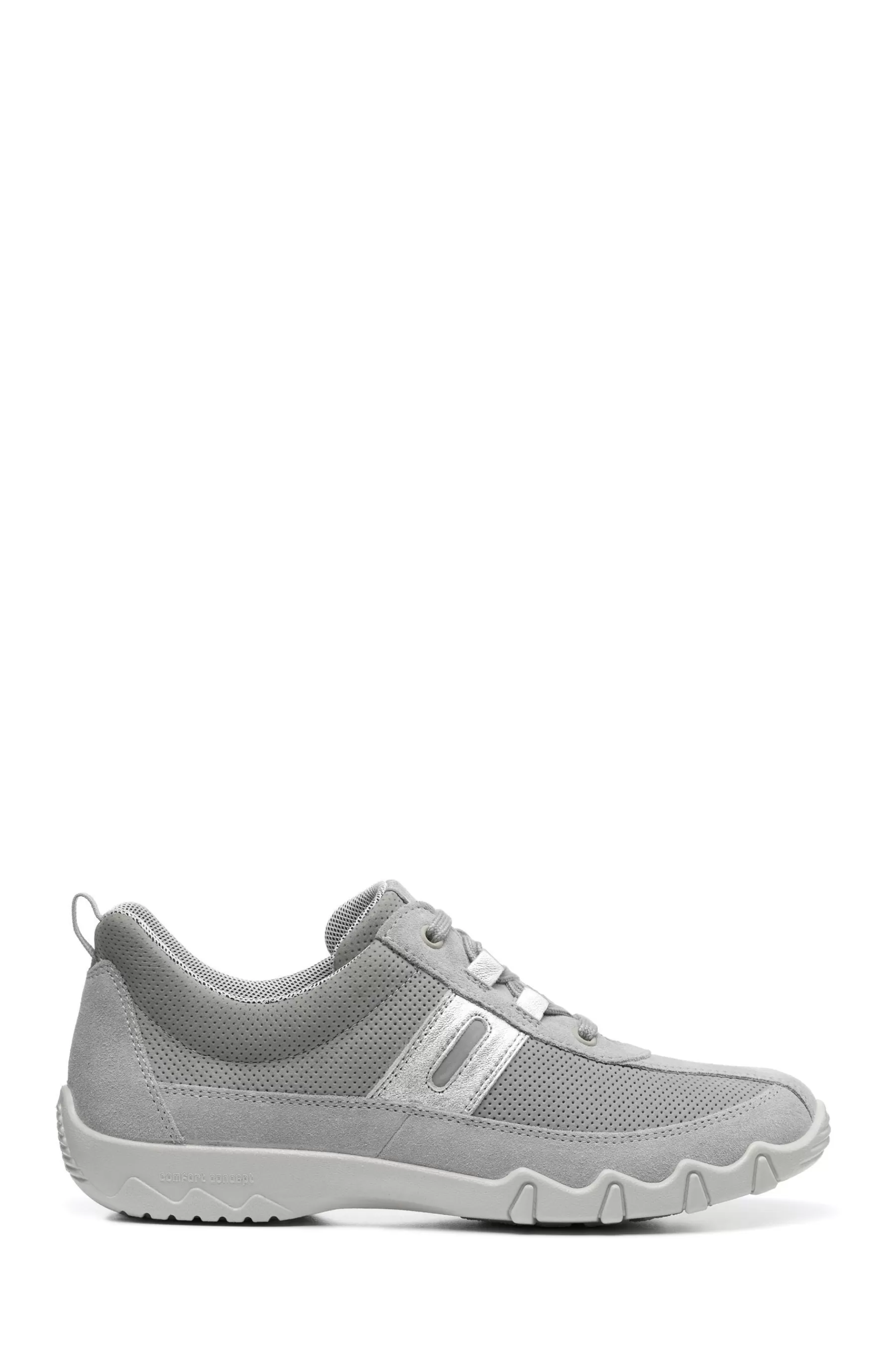 Hotter Flat- Leanne Ii Lace Up Regular Fit Shoes Grey