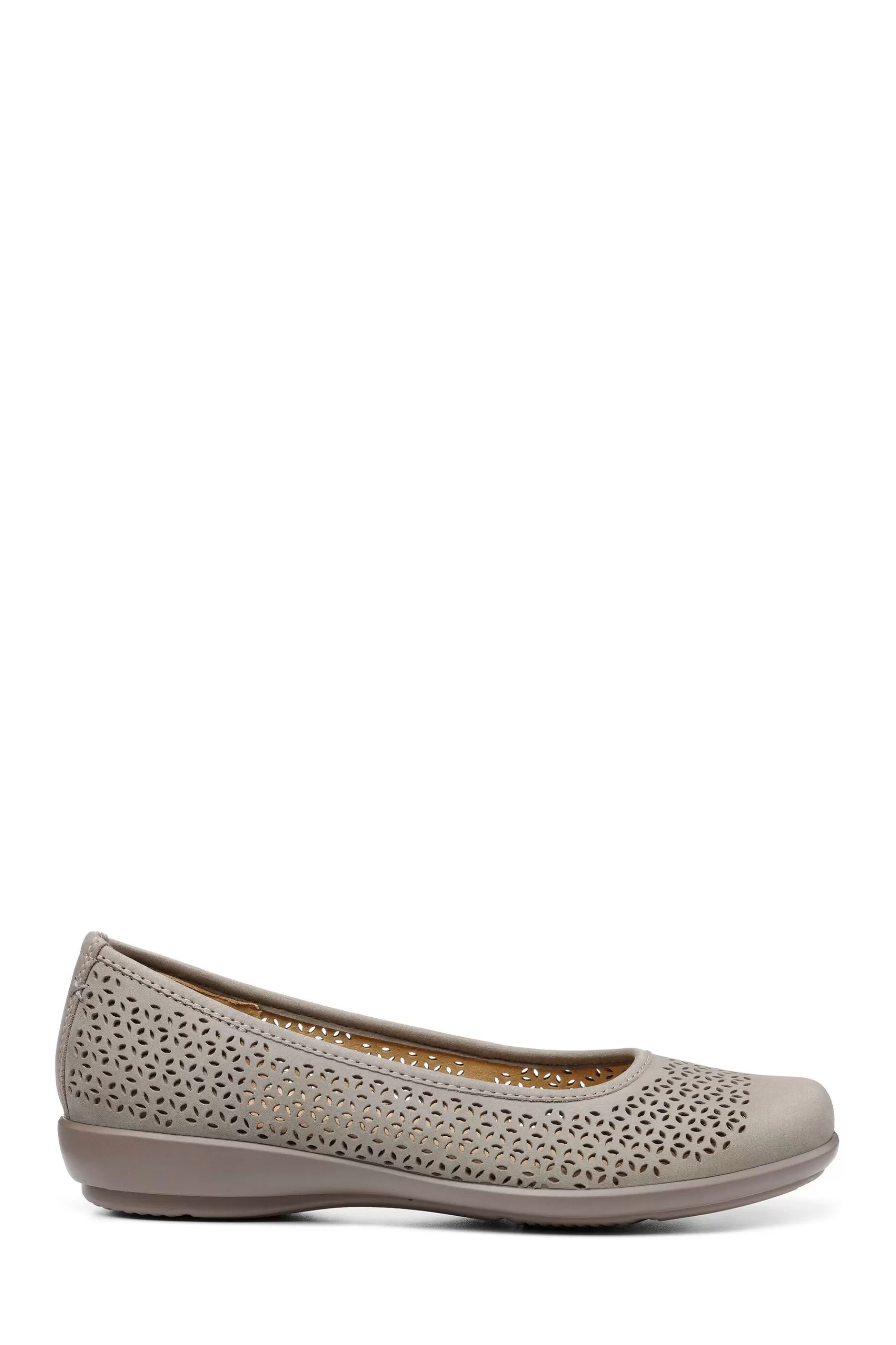 Hotter Flat | Livvy Ii Slip-On Wide Fit Shoes Grey