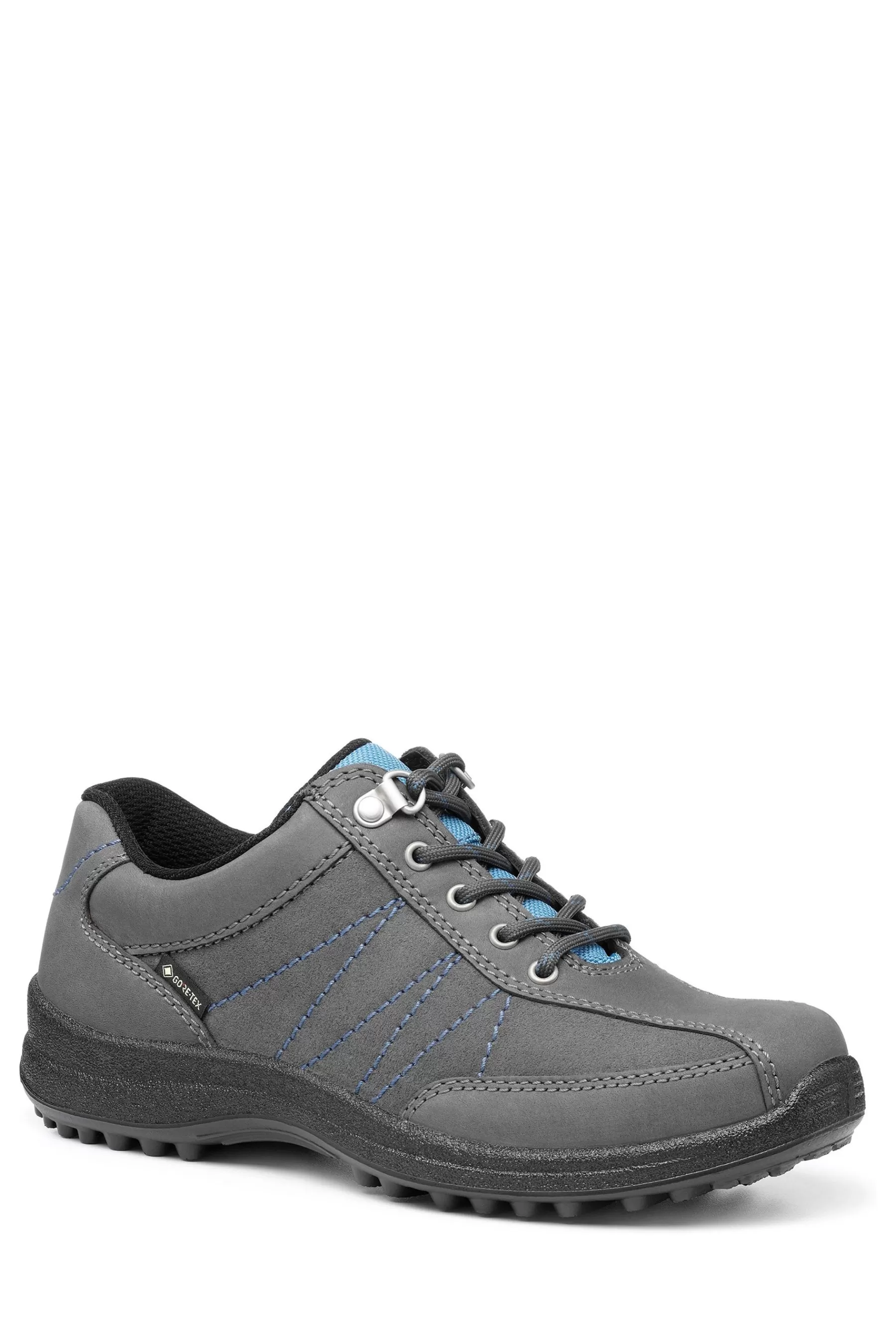 Hotter Flat- Mist Gtx Wide Fit Lace Up Shoes Grey