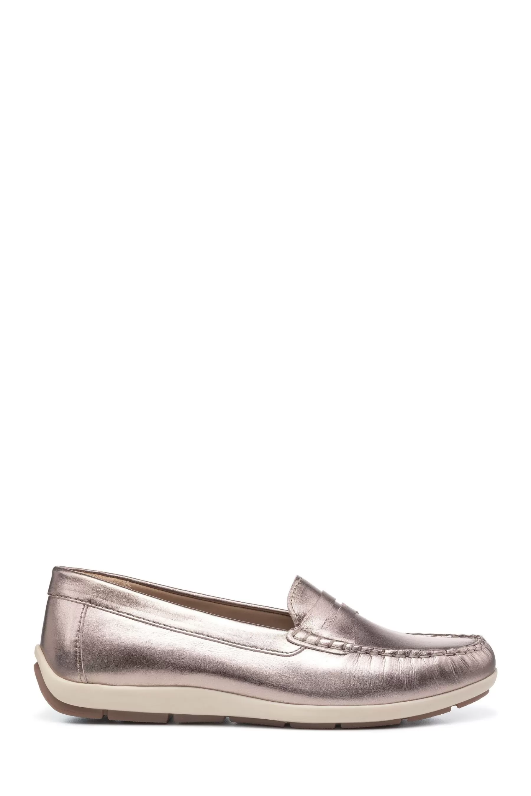 Hotter Flat- Pier Slip-On Regular Fit Shoes Metallic