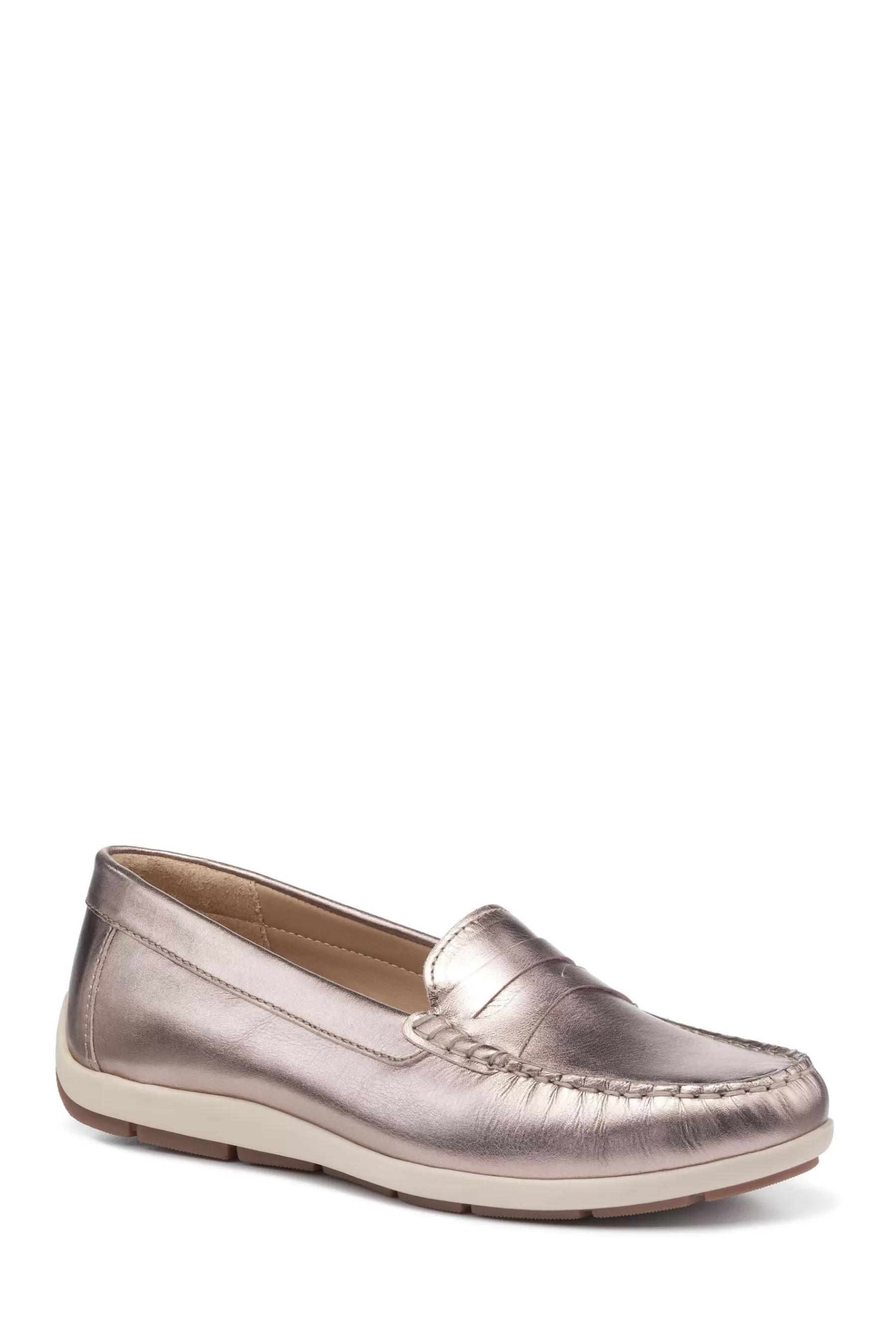 Hotter Flat- Pier Slip-On Regular Fit Shoes Metallic