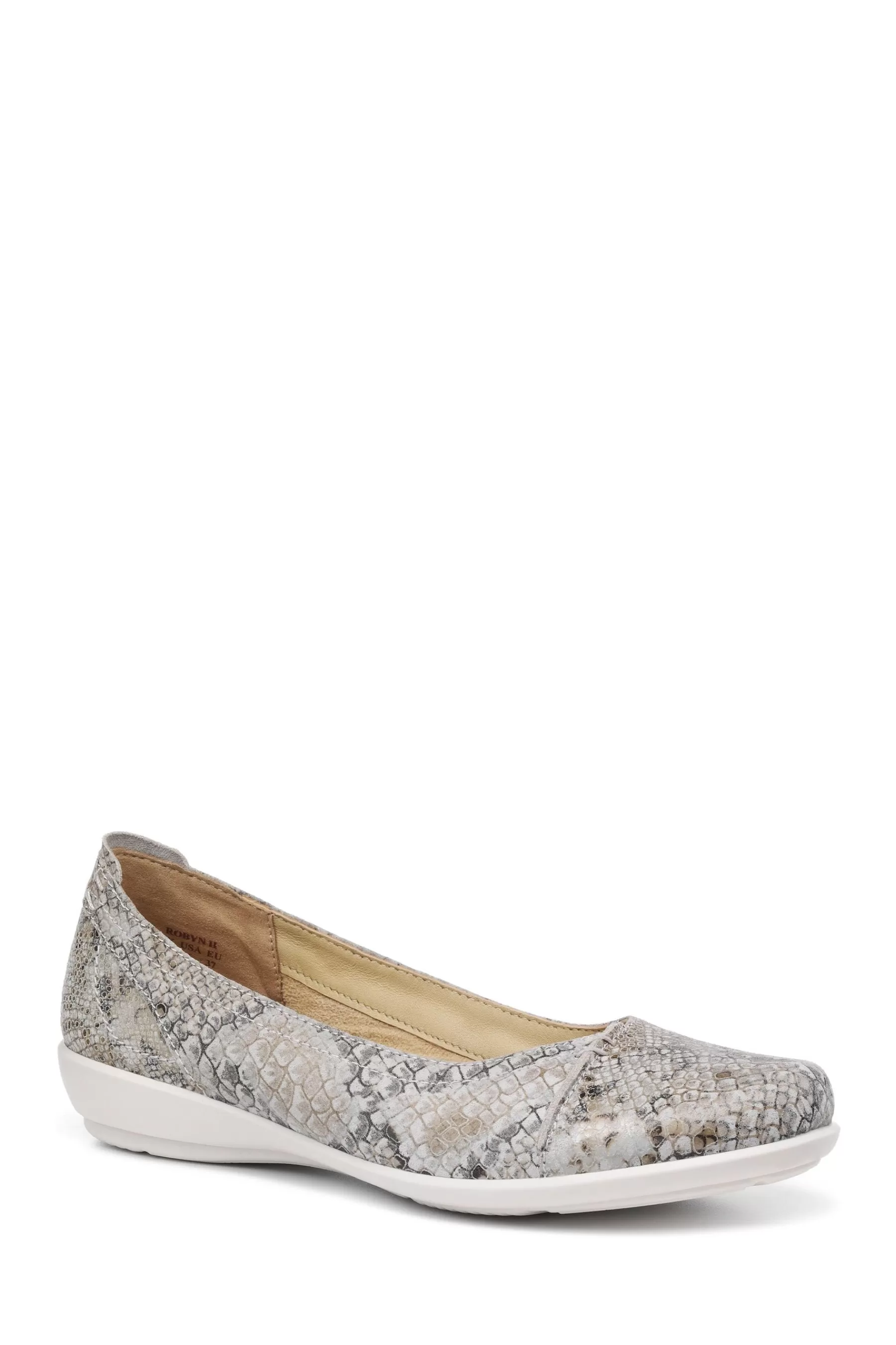 Hotter Flat | Robyn Ii Slip-On Wide Fit Shoes Natural