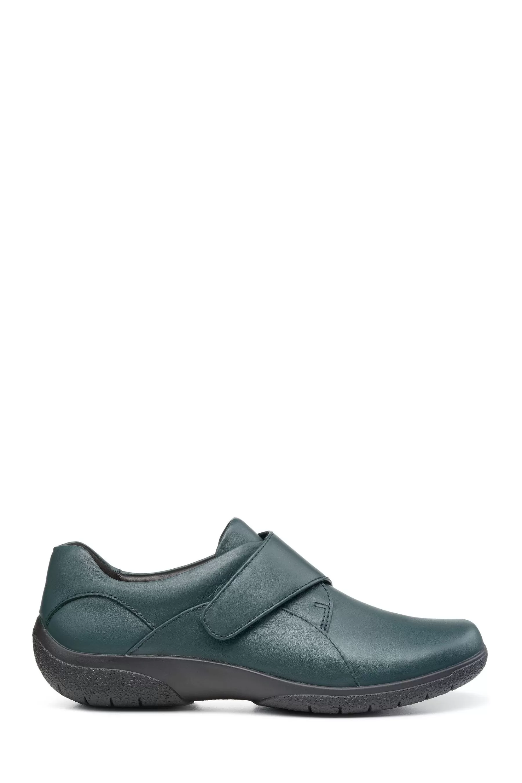 Hotter Flat- Sugar Ii Wide Fit Touch-Fastening Shoes Green