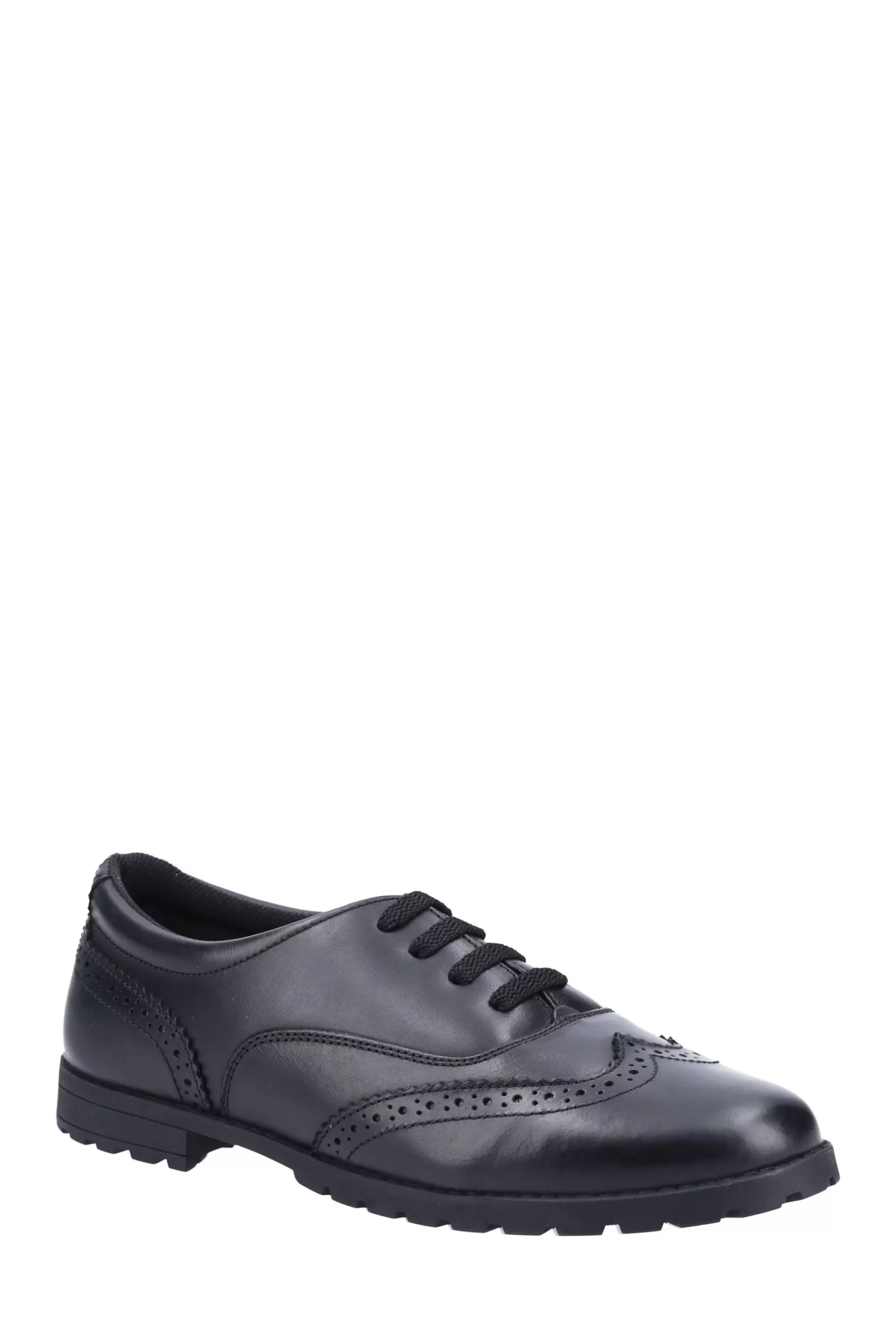 Hush Puppies Flat- Eadie Senior School Shoes Black