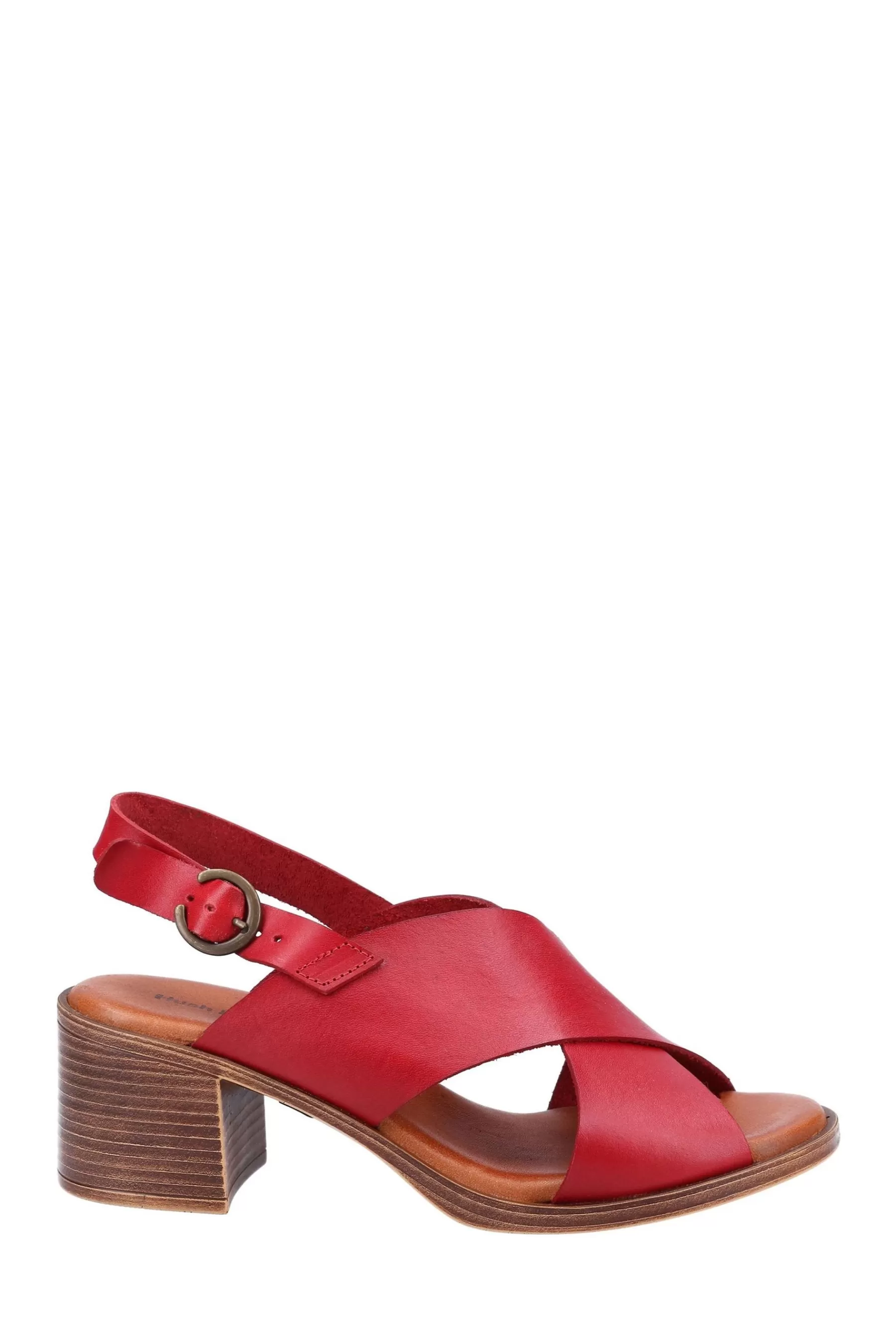 Hush Puppies Sandals- Gabrielle Heeled Sandals Red