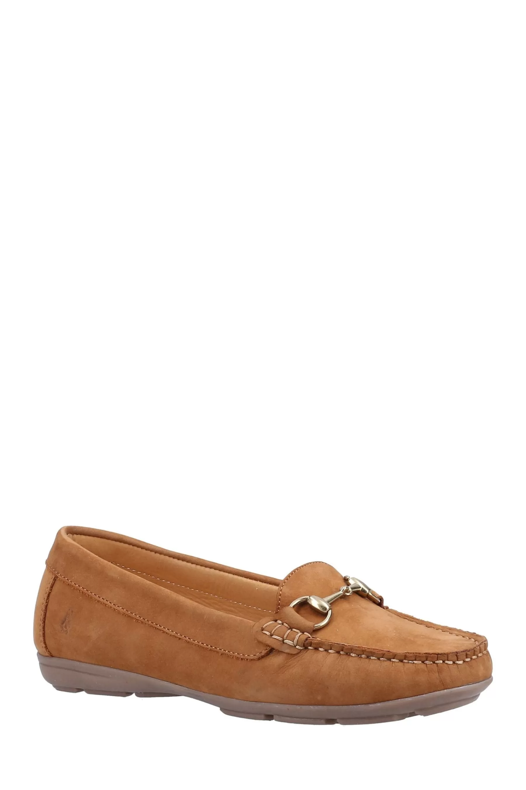 Hush Puppies Flat- Molly Snaffle Loafer Shoes Brown