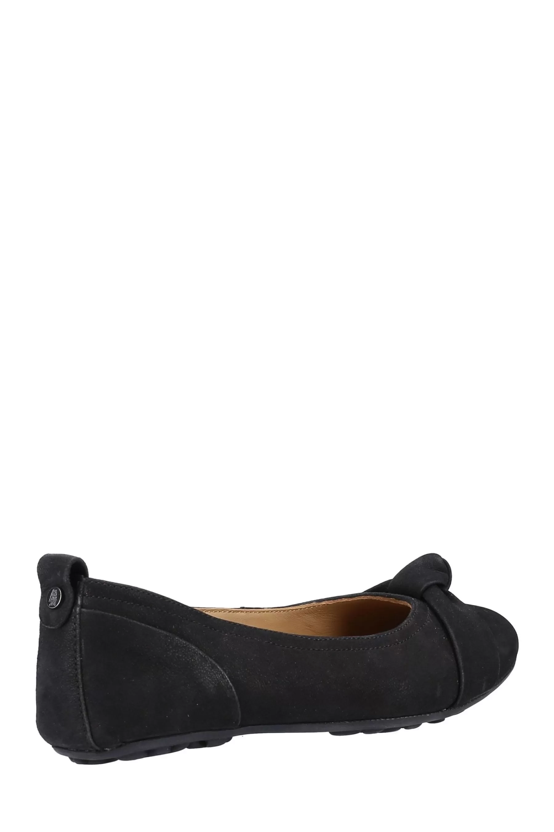 Hush Puppies Flat- Tan Brown Jada Knot Ballerinas Black