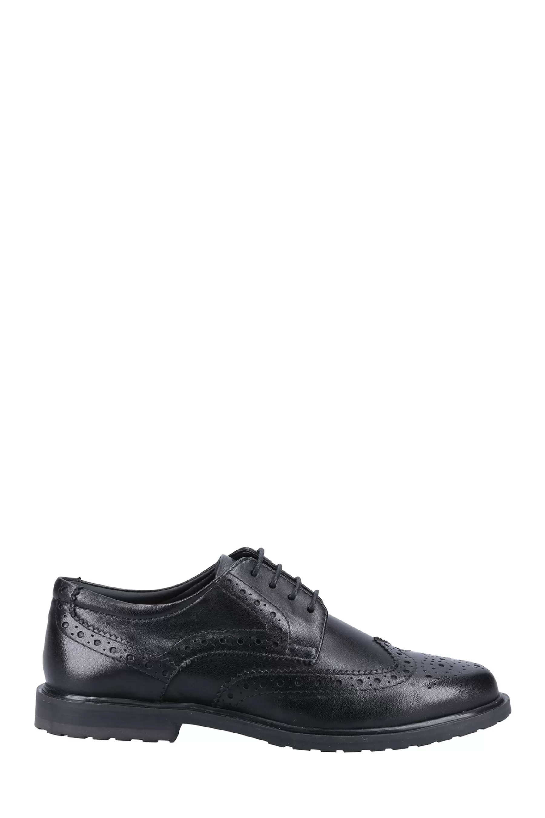 Hush Puppies Flat- Verity Brogue Shoes Black