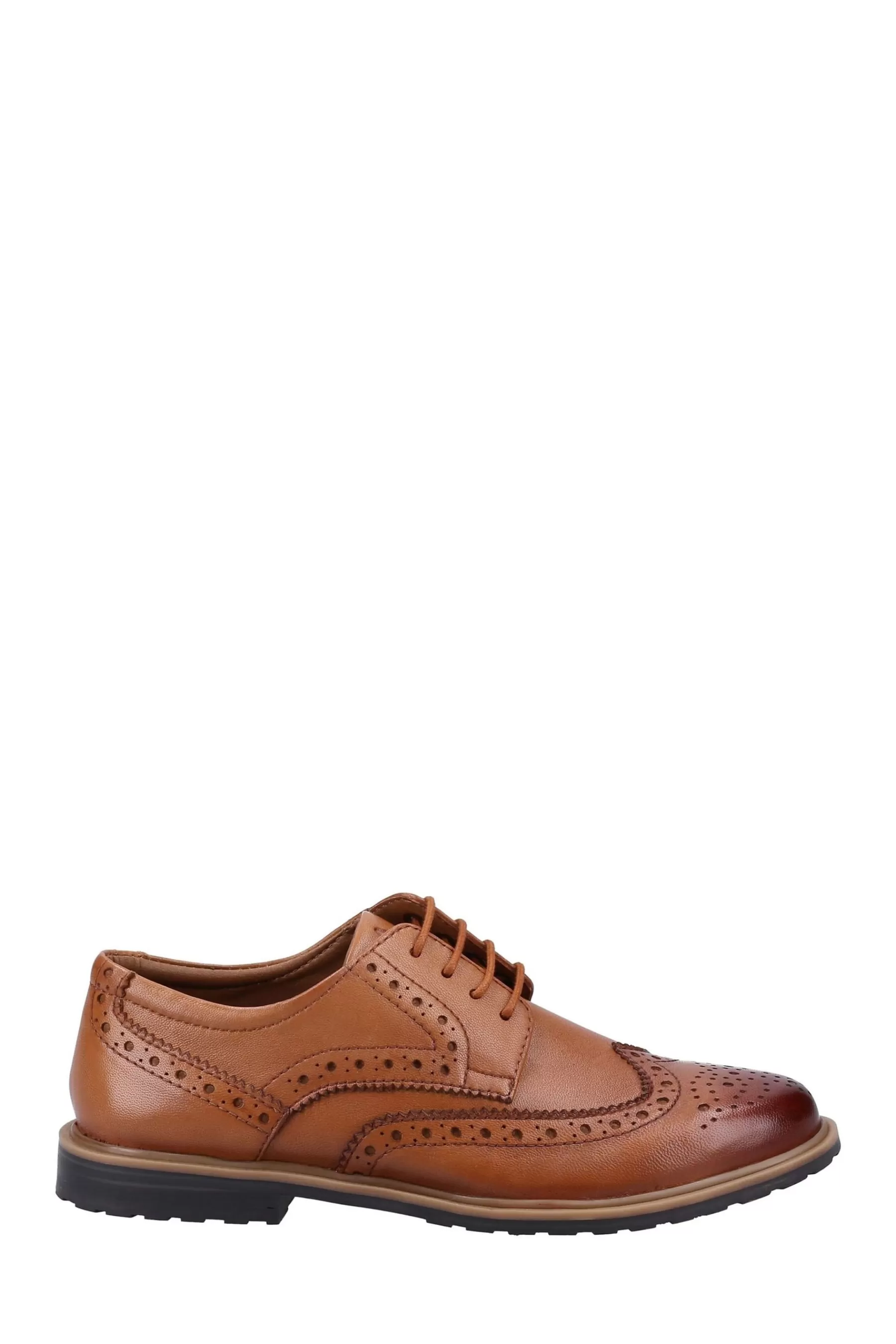 Hush Puppies Flat- Verity Brogues Brown