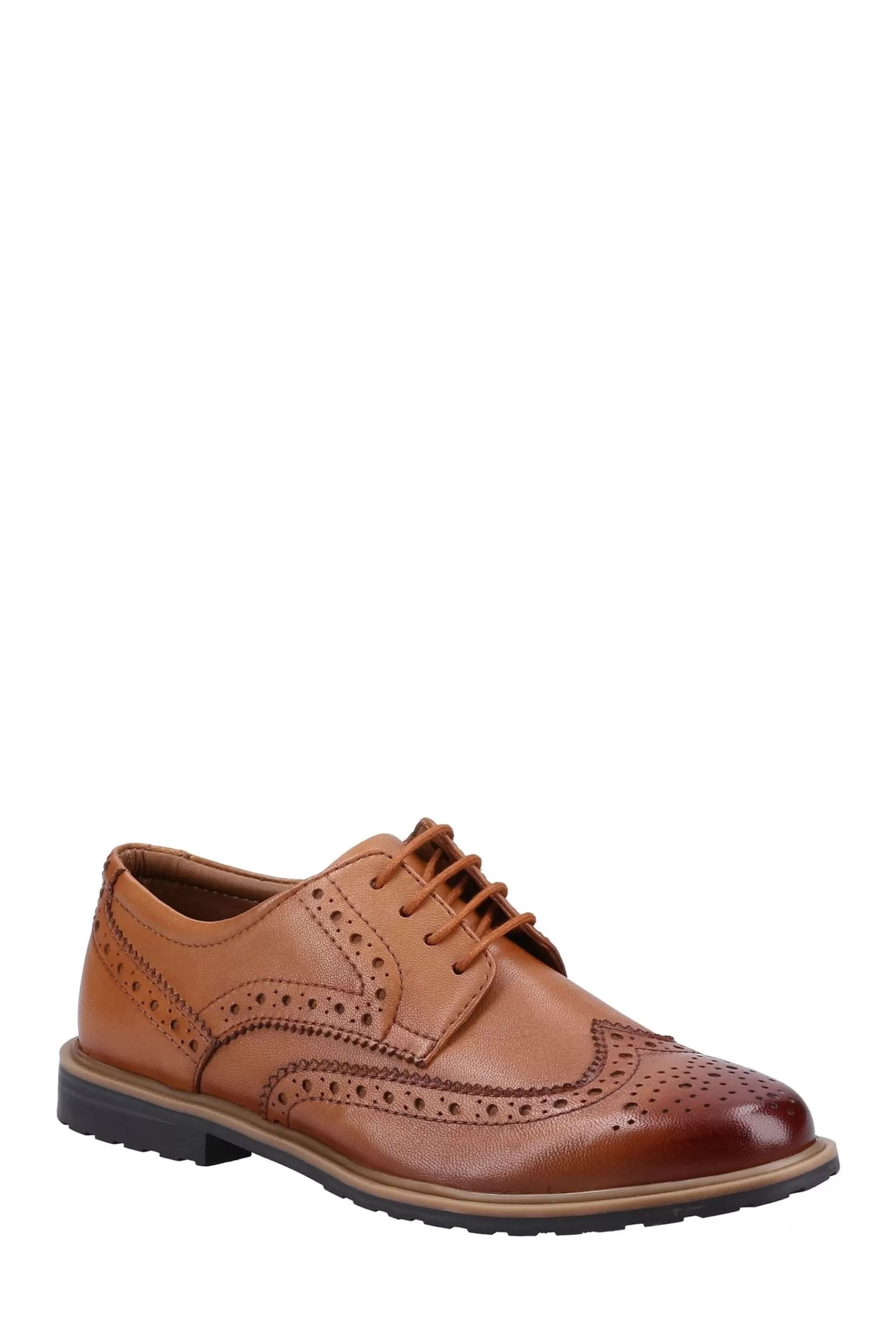 Hush Puppies Flat- Verity Brogues Brown