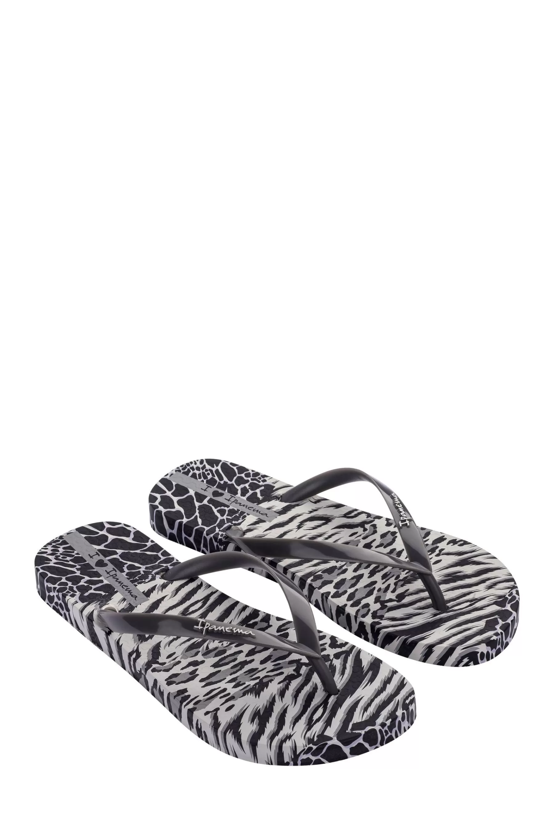 Ipanema Sandals- Animal Print Sandals Grey