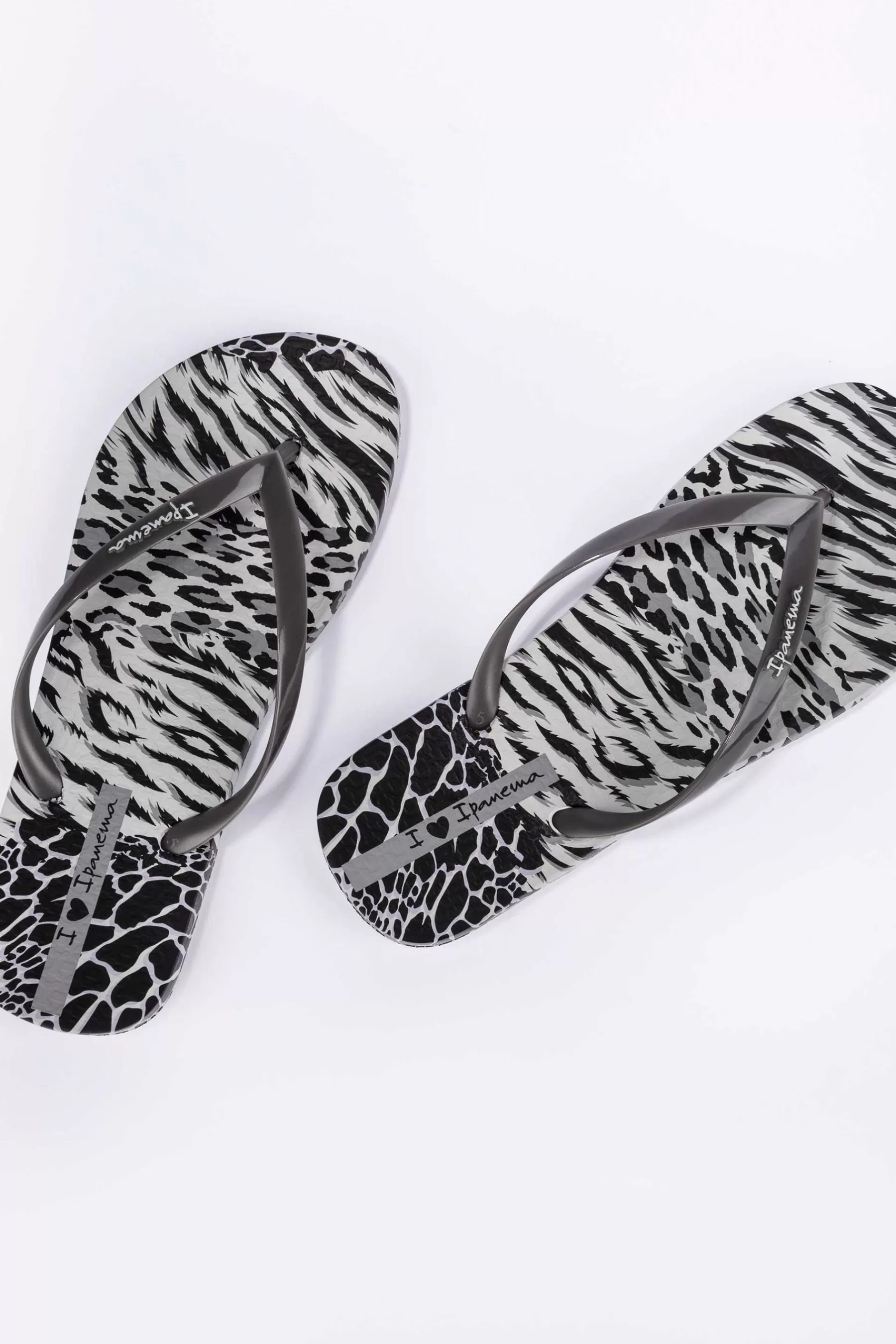 Ipanema Sandals- Animal Print Sandals Grey