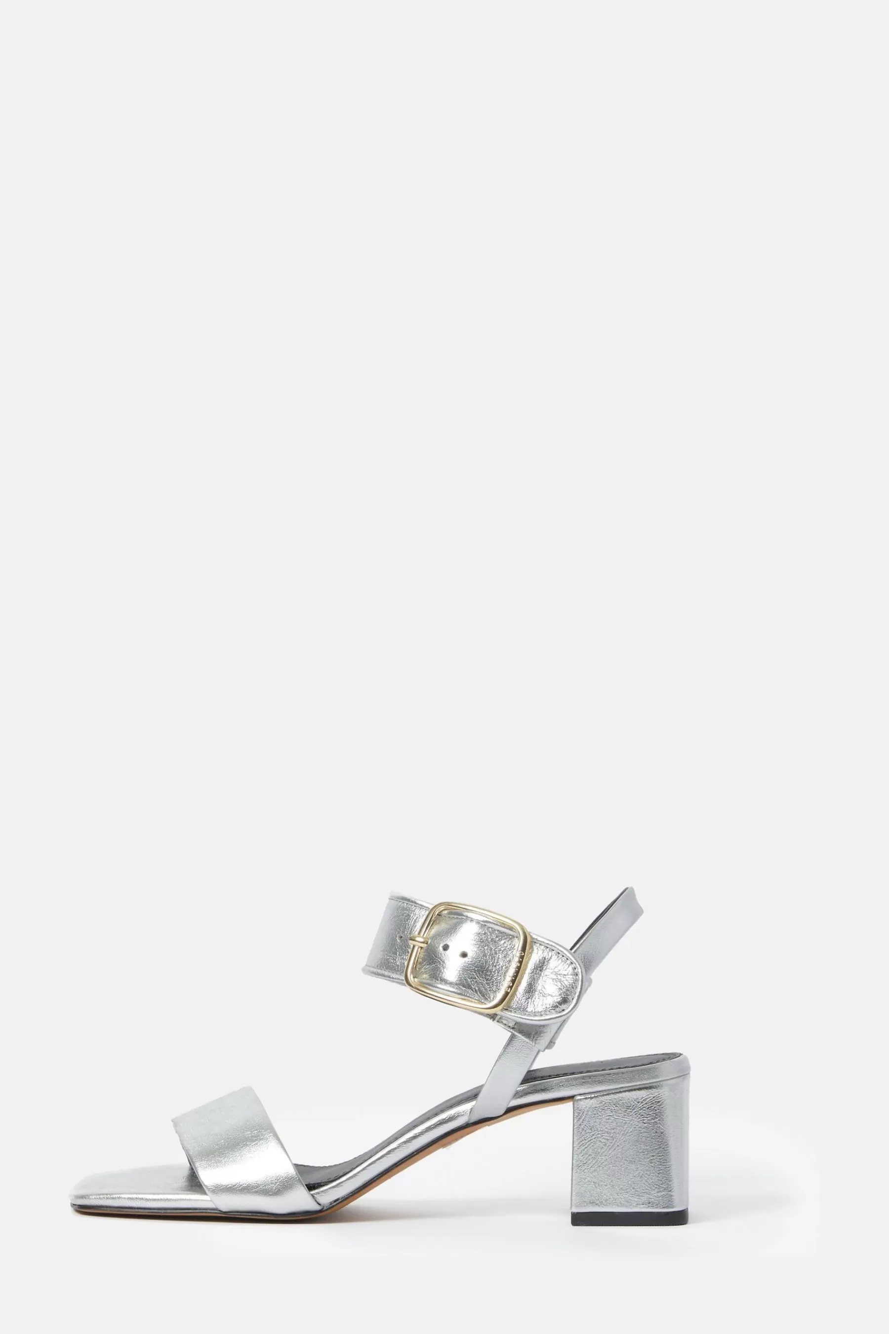 Jigsaw Sandals | Maybell Metallic Heeled Sandals Silver