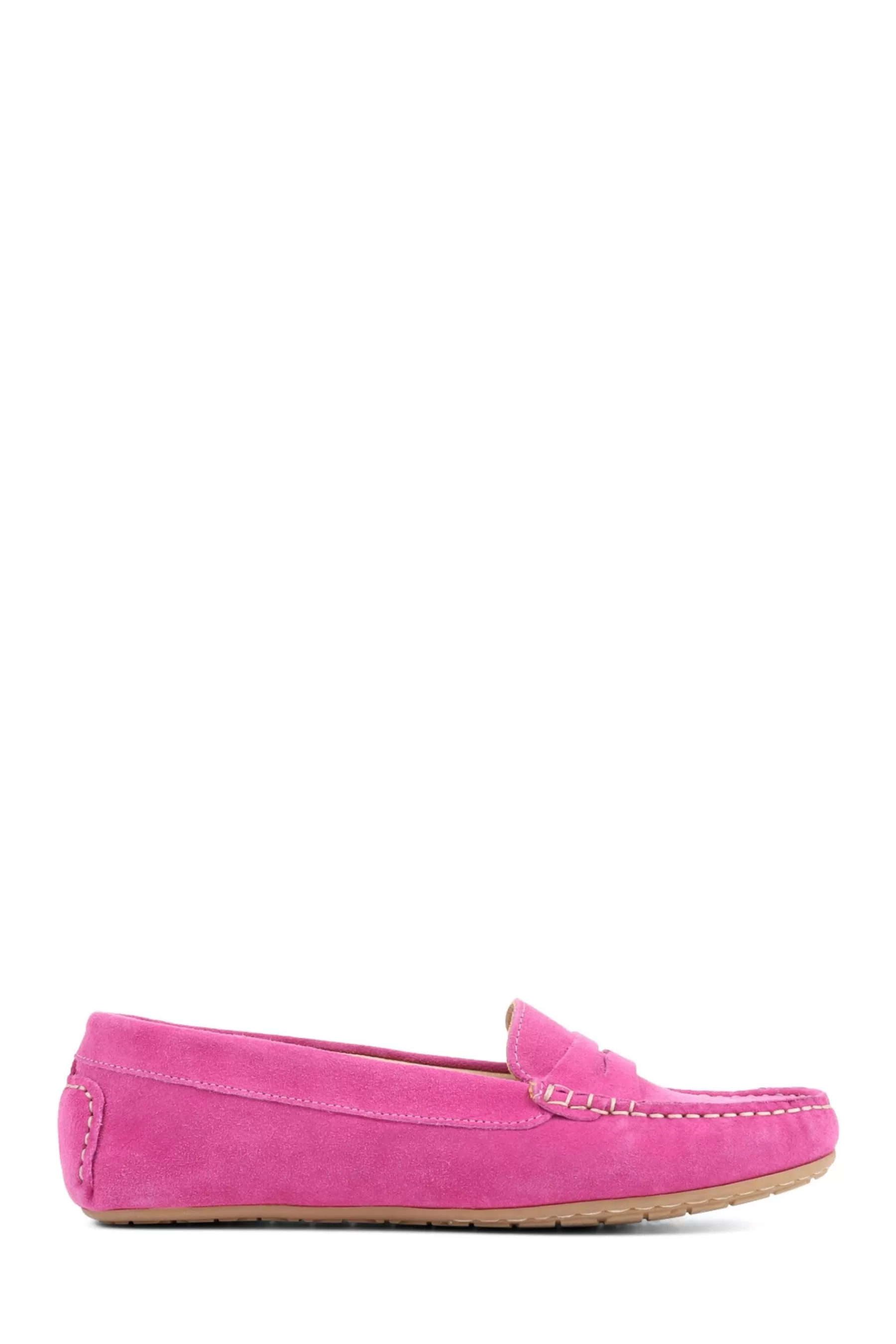 Jones Bootmaker Flat- Cream Leather Moccasins Pink