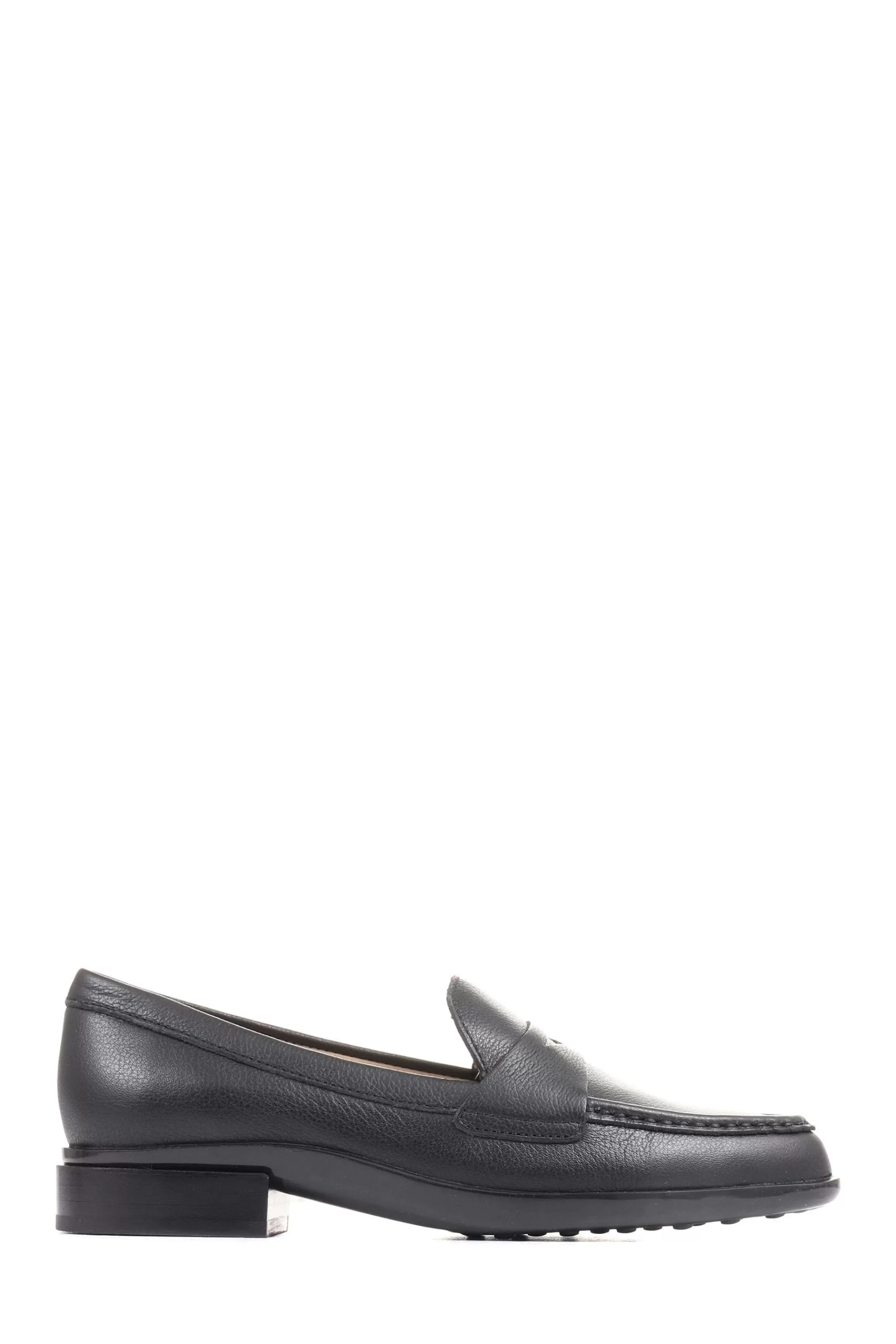 Jones Bootmaker Flat- Gessa Leather Penny Loafers Black