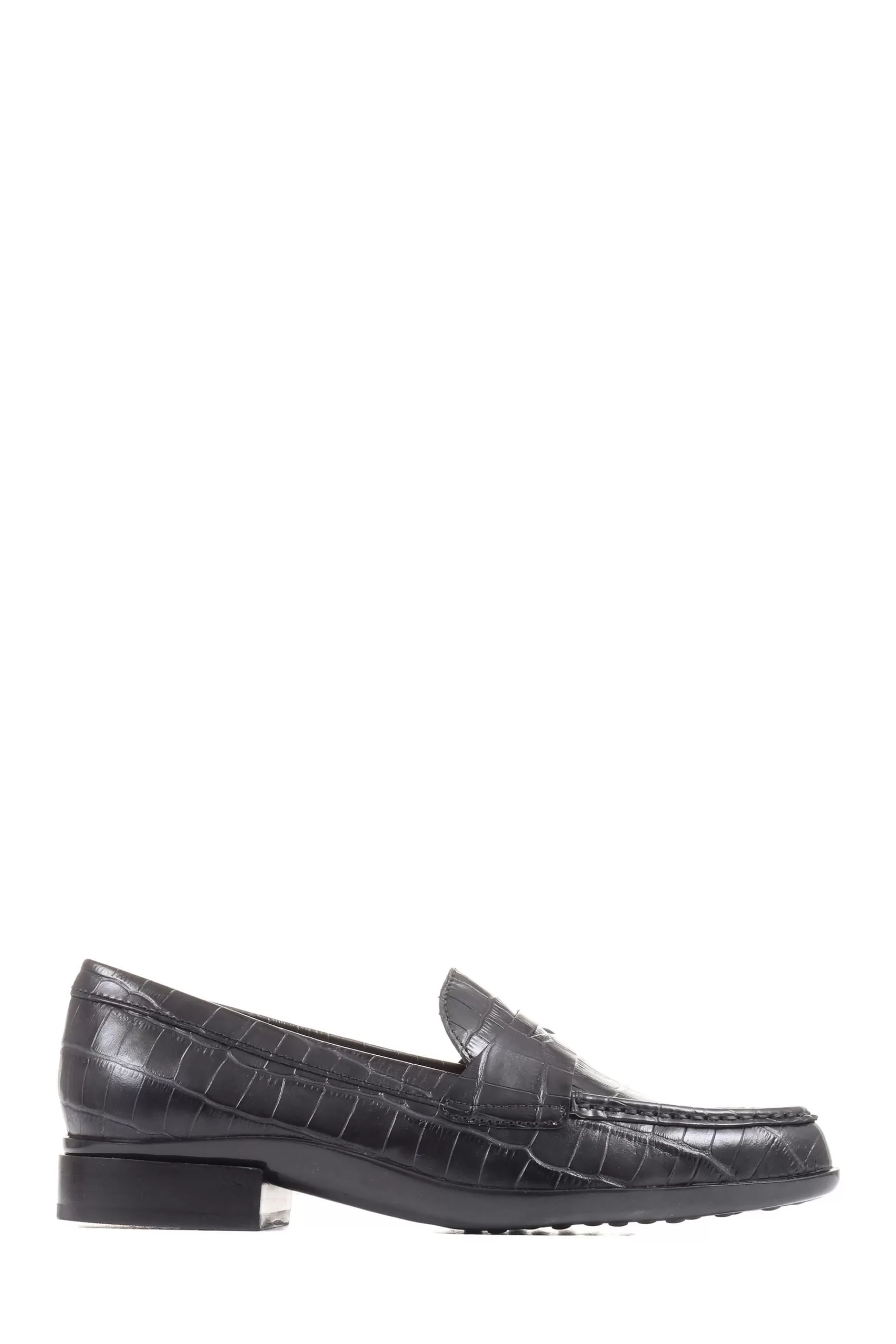 Jones Bootmaker Flat- Gessa Leather Penny Loafers Black