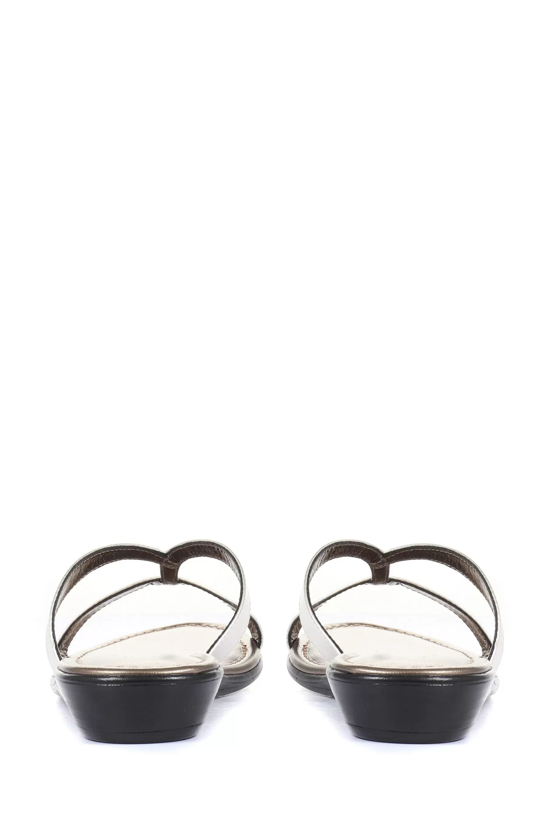 Jones Bootmaker Sandals- Klevina Leather Sandals Silver