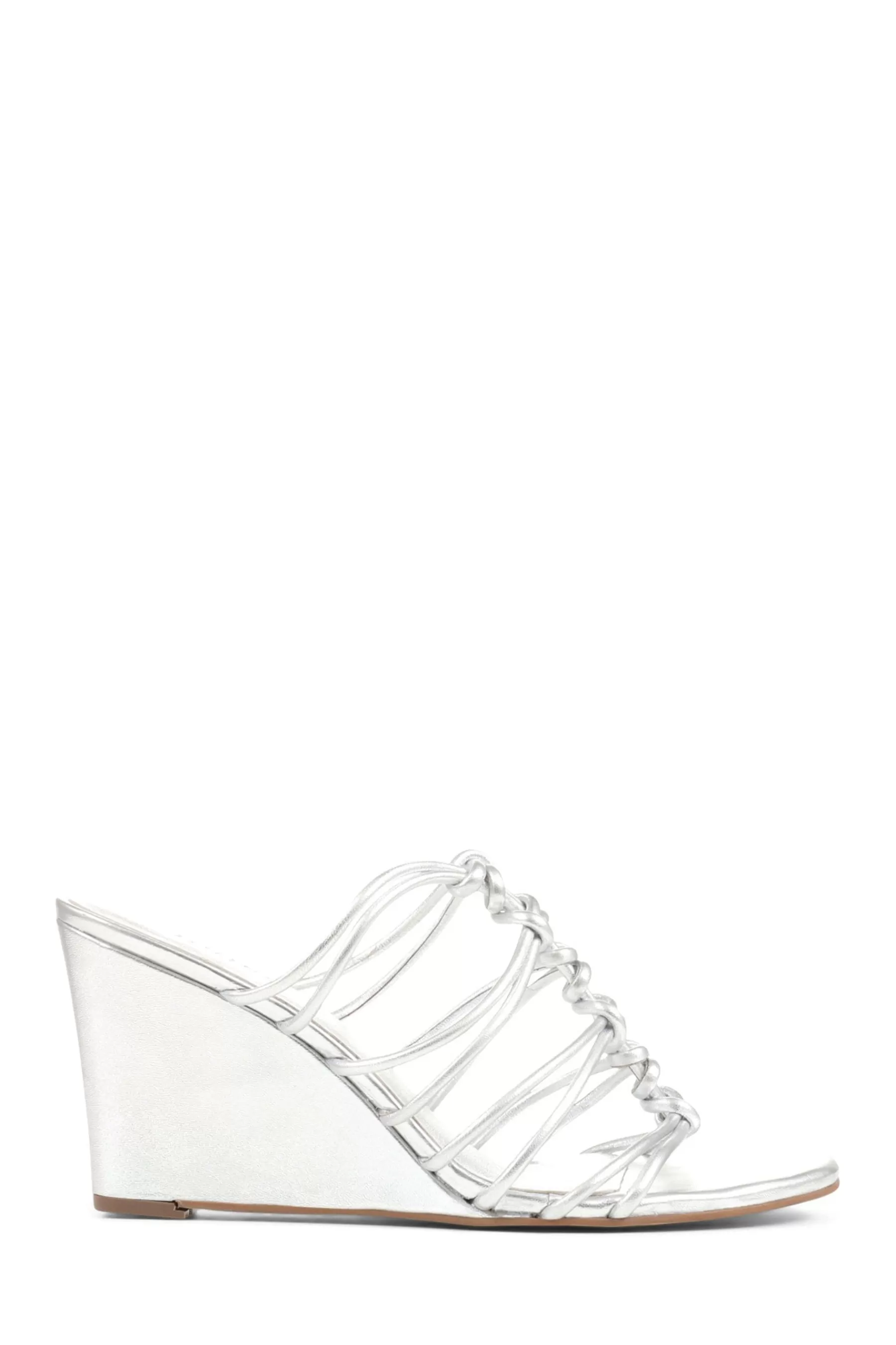 Jones Bootmaker Sandals | Laurella Leather Gladiator Wedges Silver