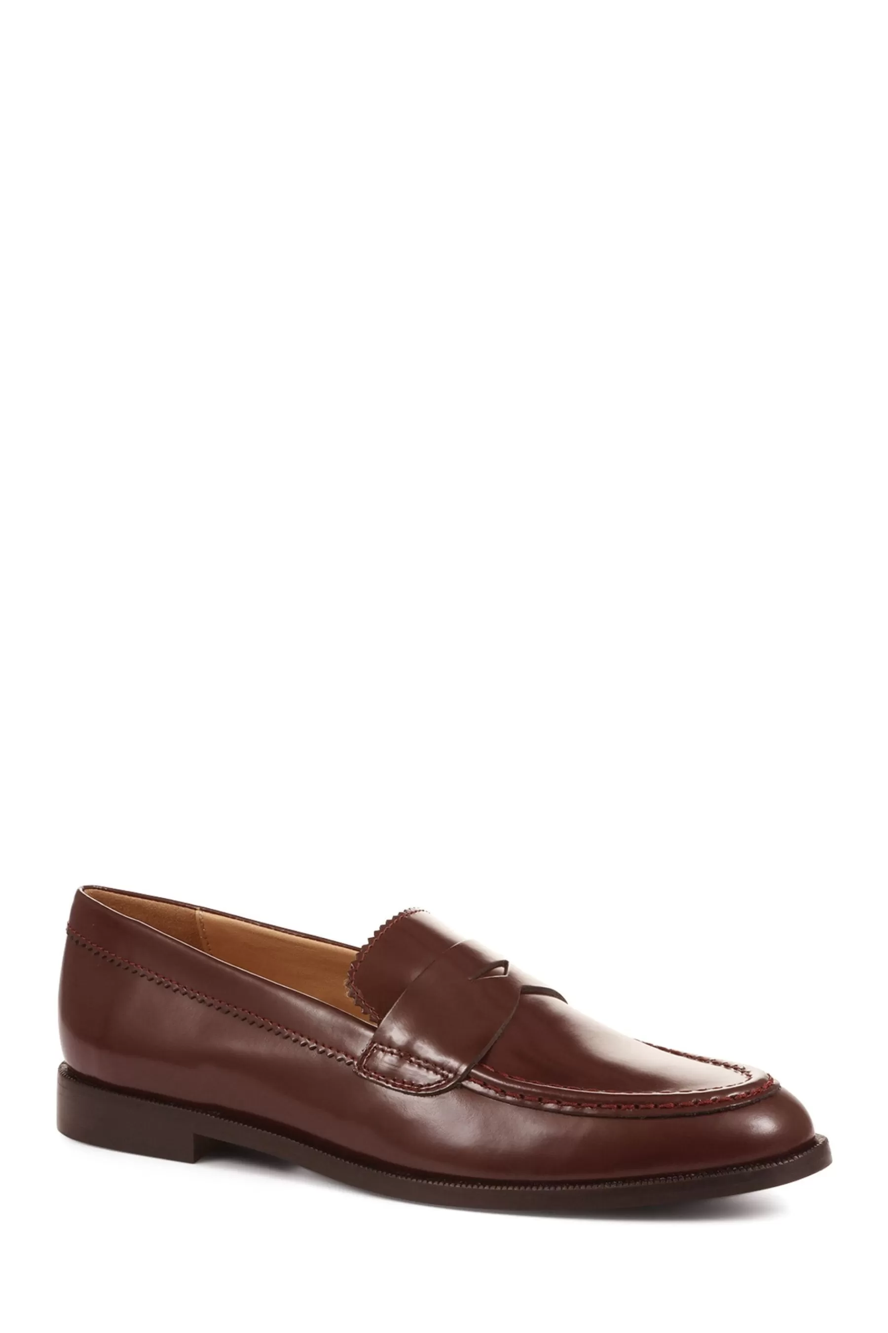 Jones Bootmaker Flat- Lotte Leather Penny Loafers Brown