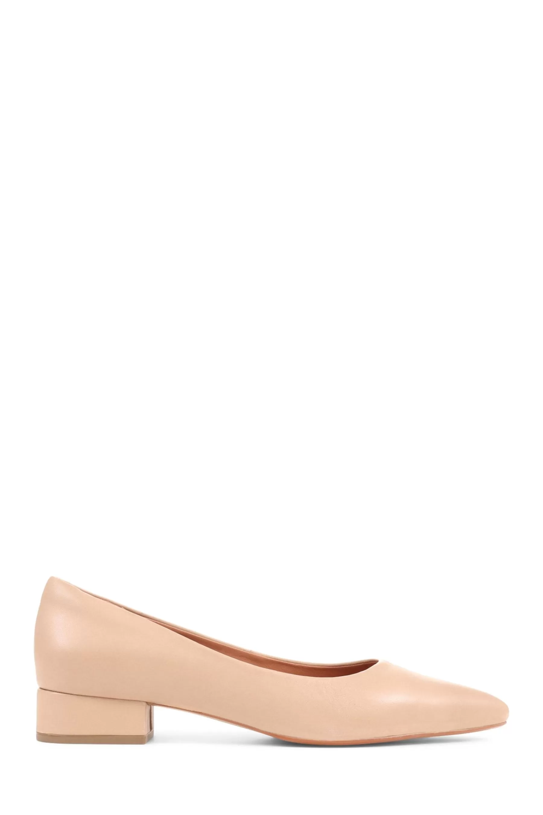 Jones Bootmaker Flat- Sunstone Leather Court Shoes Nude