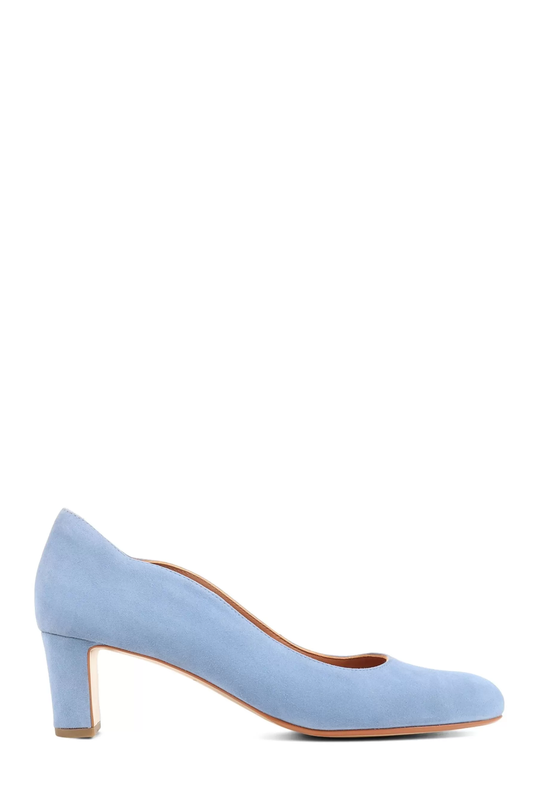 Jones Bootmaker Heels- Zoey Leather Court Shoes Blue