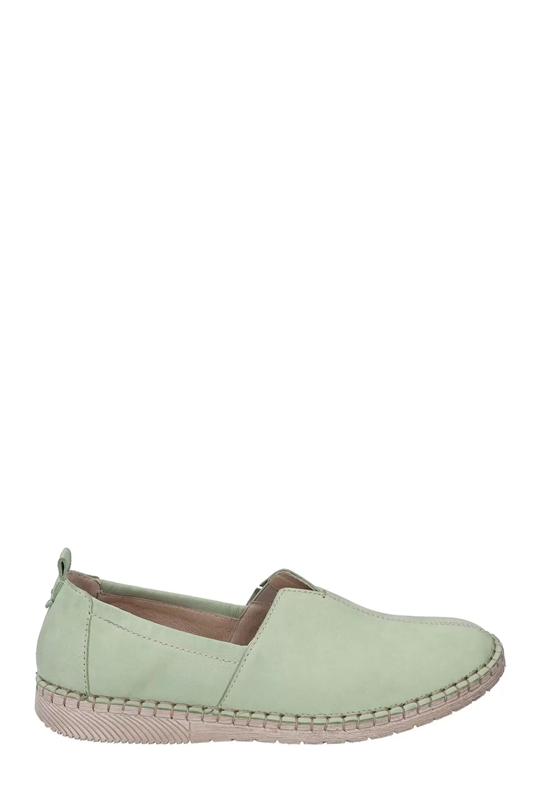 Josef Seibel Flat- Sofie Slip-On Nubuck Shoes Green