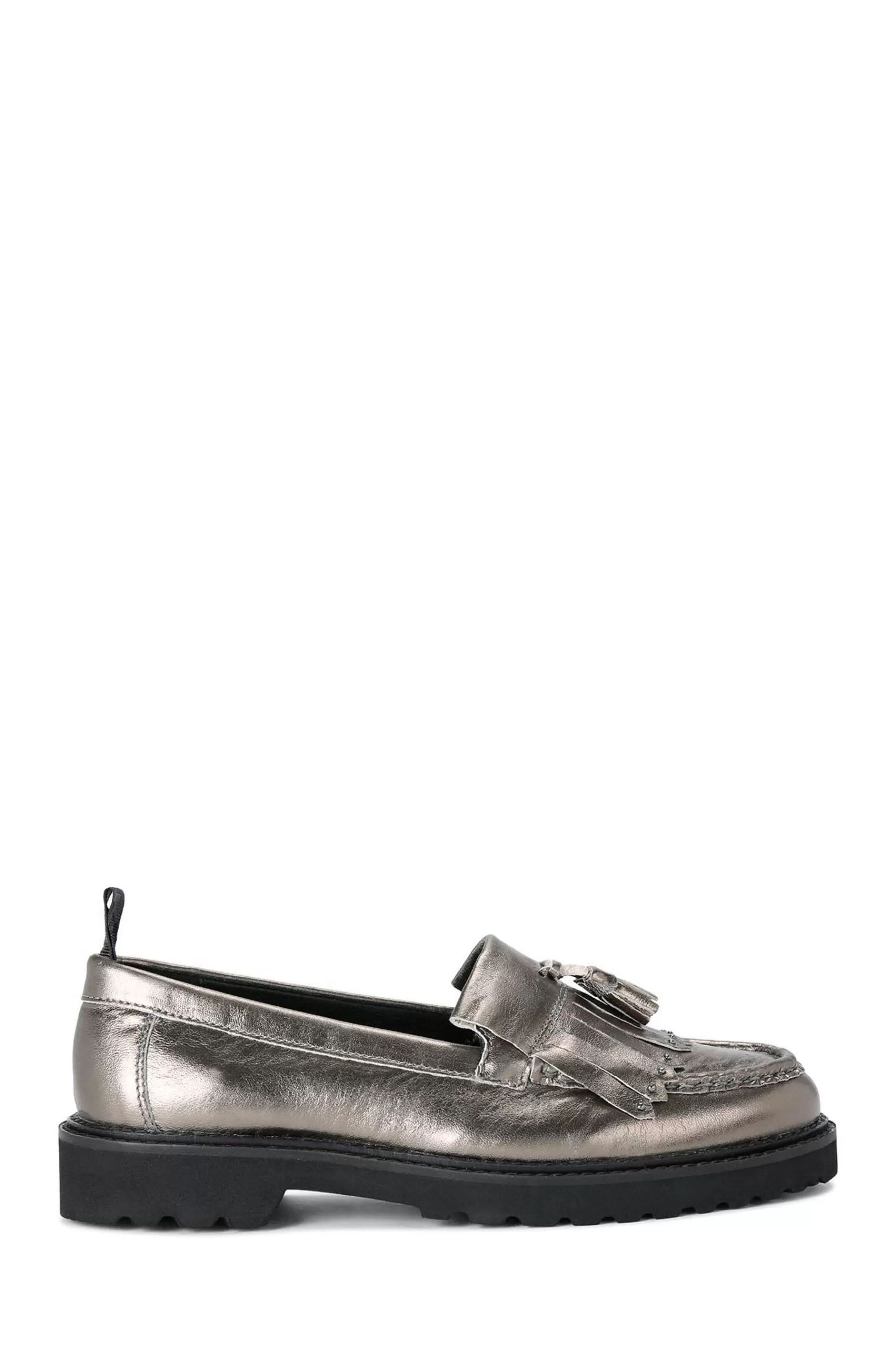 KG Kurt Geiger Flat- Pewter Margot Shoes Silver