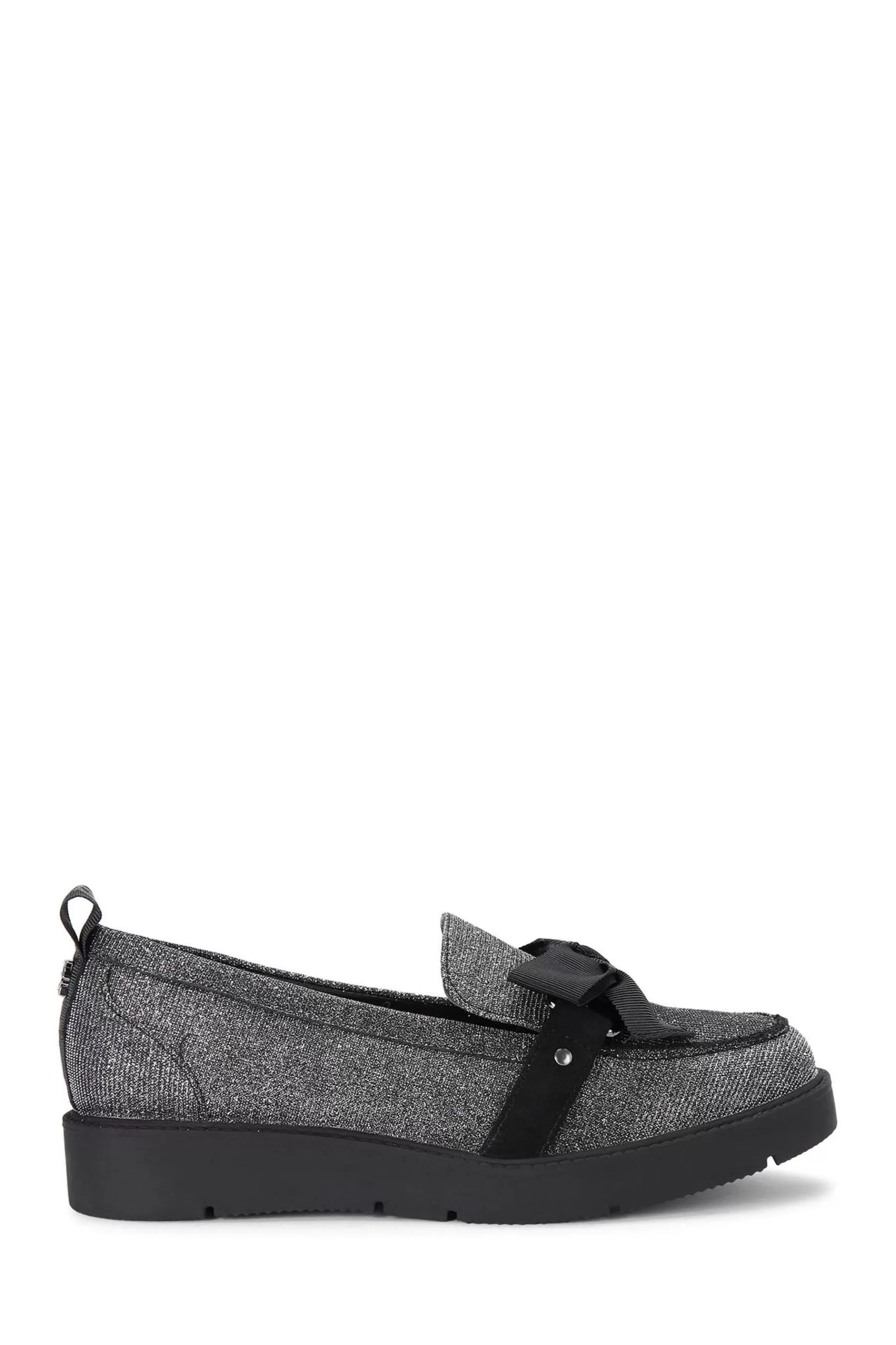 KG Kurt Geiger Flat | Pewter Morly Bow Shoes Grey