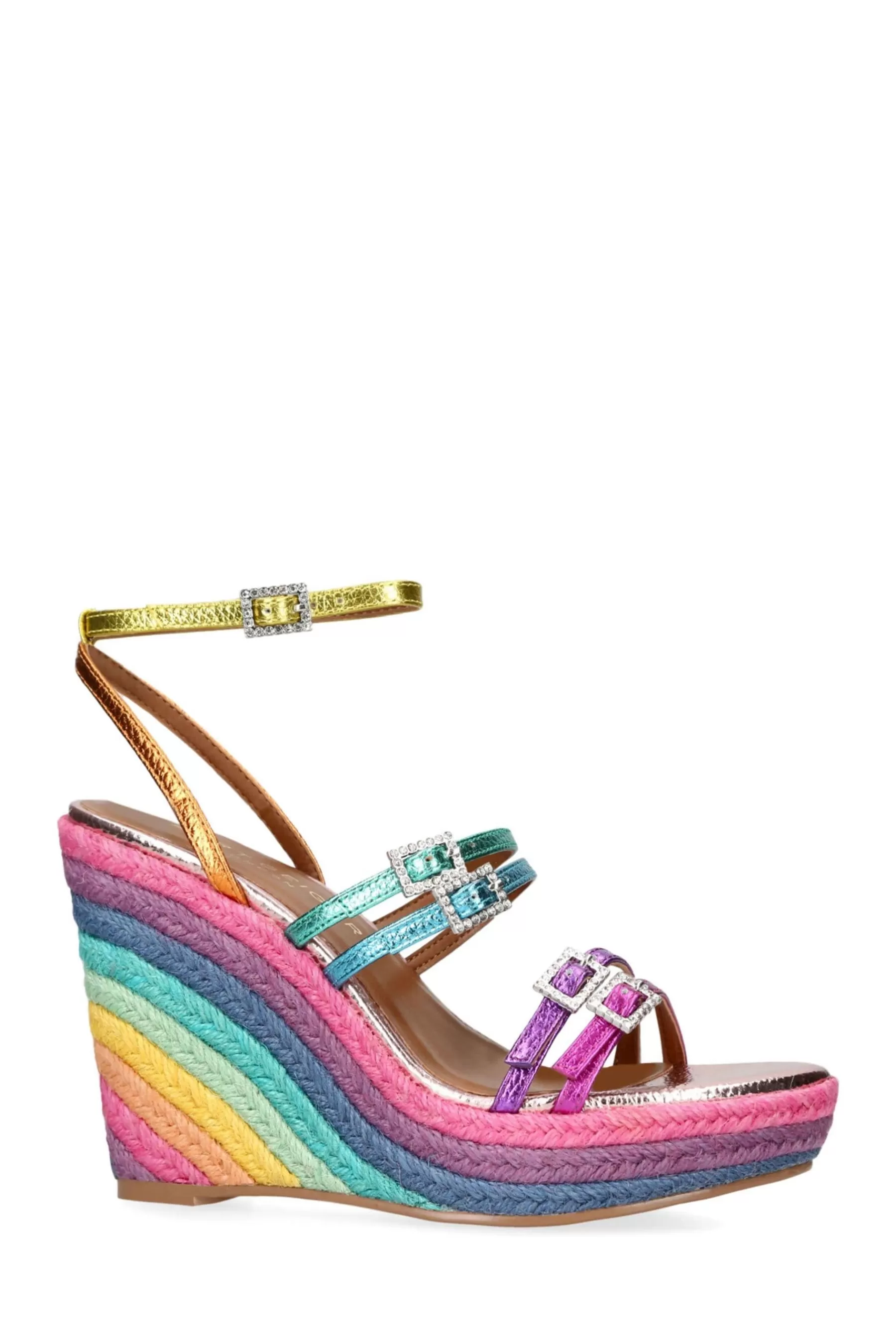 Kurt Geiger London Sandals- Pierra Wedge Sandals Pink