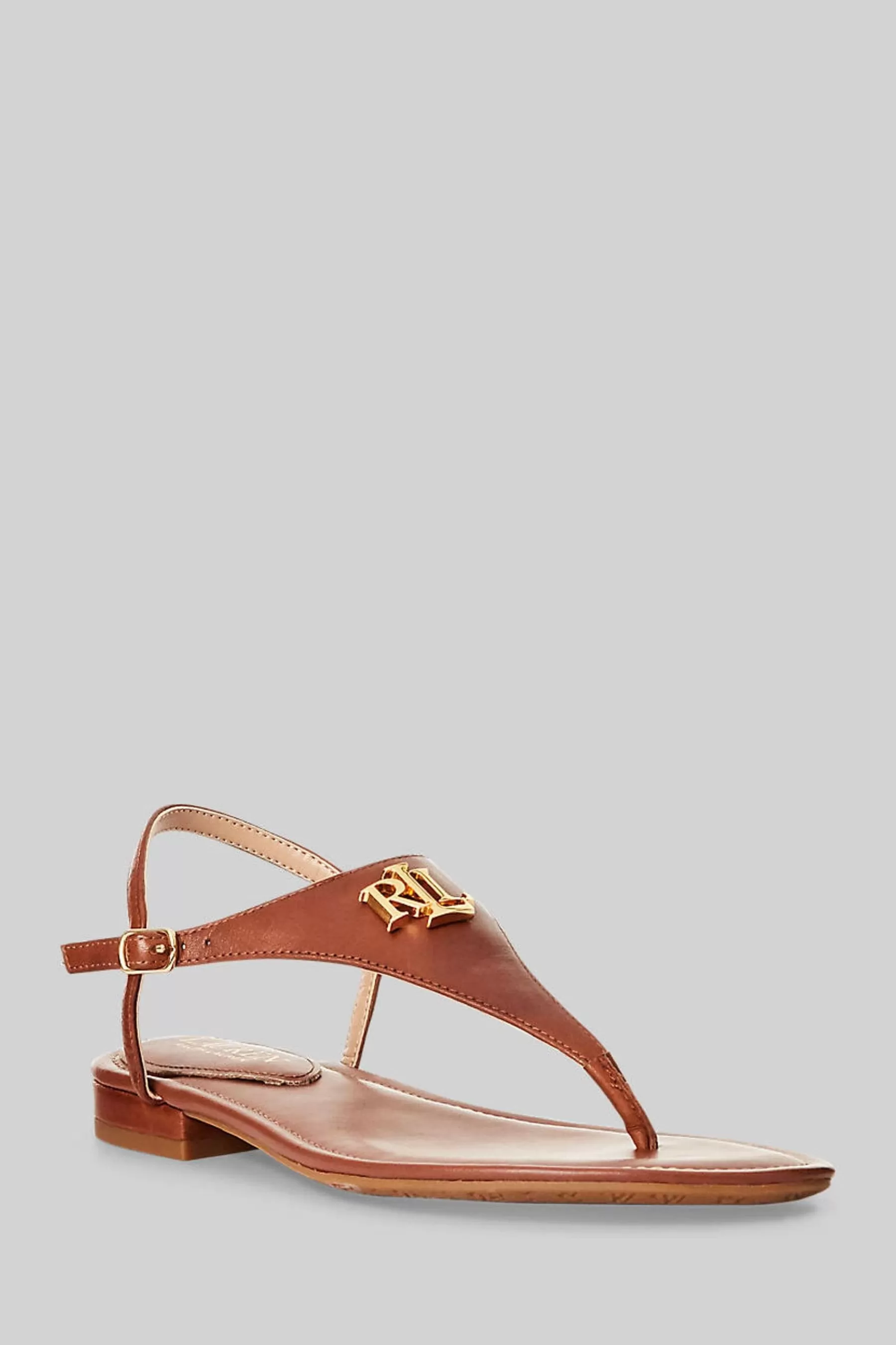 Lauren Ralph Lauren Sandals | Ellington Leather Black Sandals Tan Brown