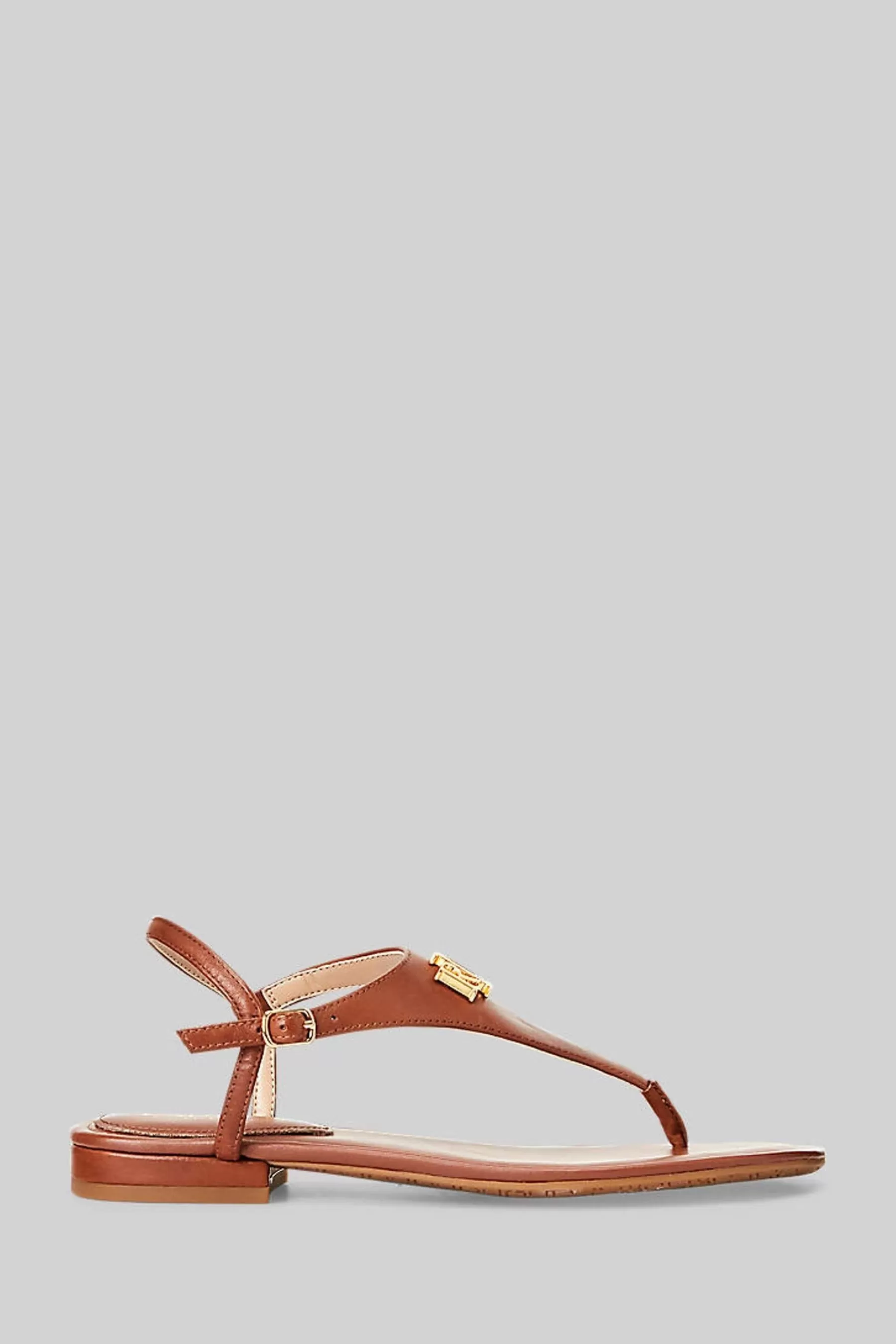 Lauren Ralph Lauren Sandals | Ellington Leather Black Sandals Tan Brown