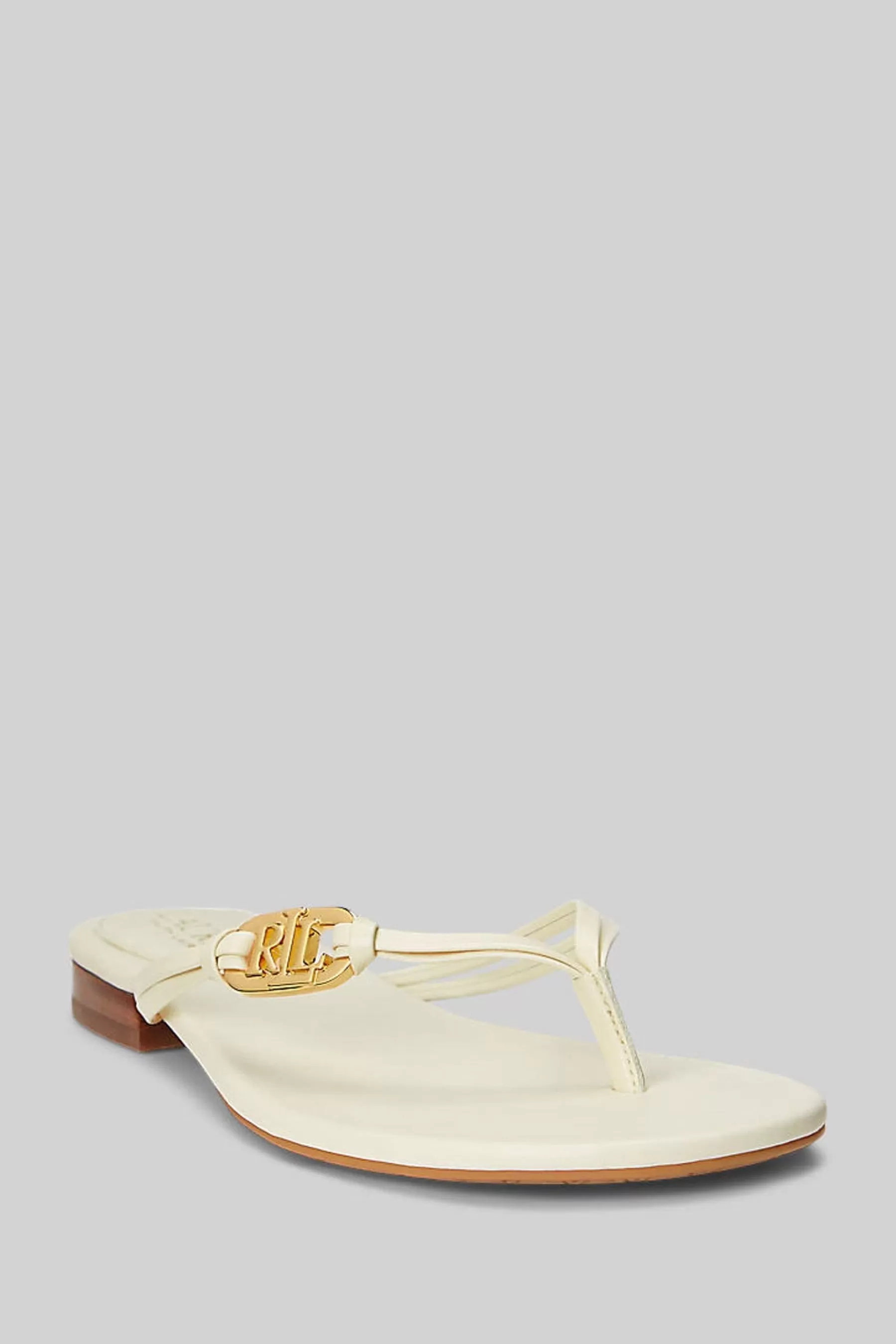 Lauren Ralph Lauren Sandals | Emalia Nappa Leather Flip Flops Cream