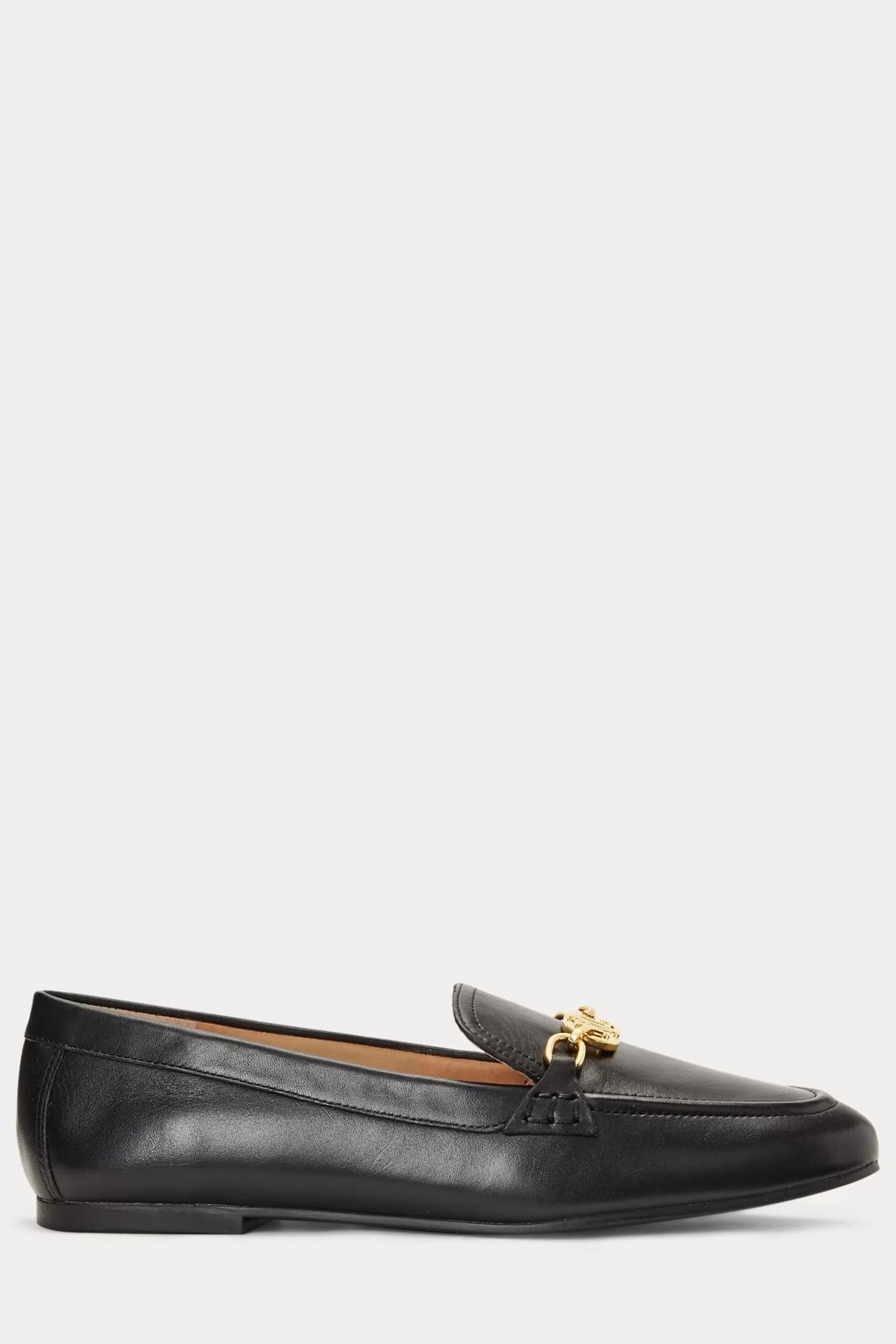 Lauren Ralph Lauren Flat- Nude Averi Leather Loafers Black