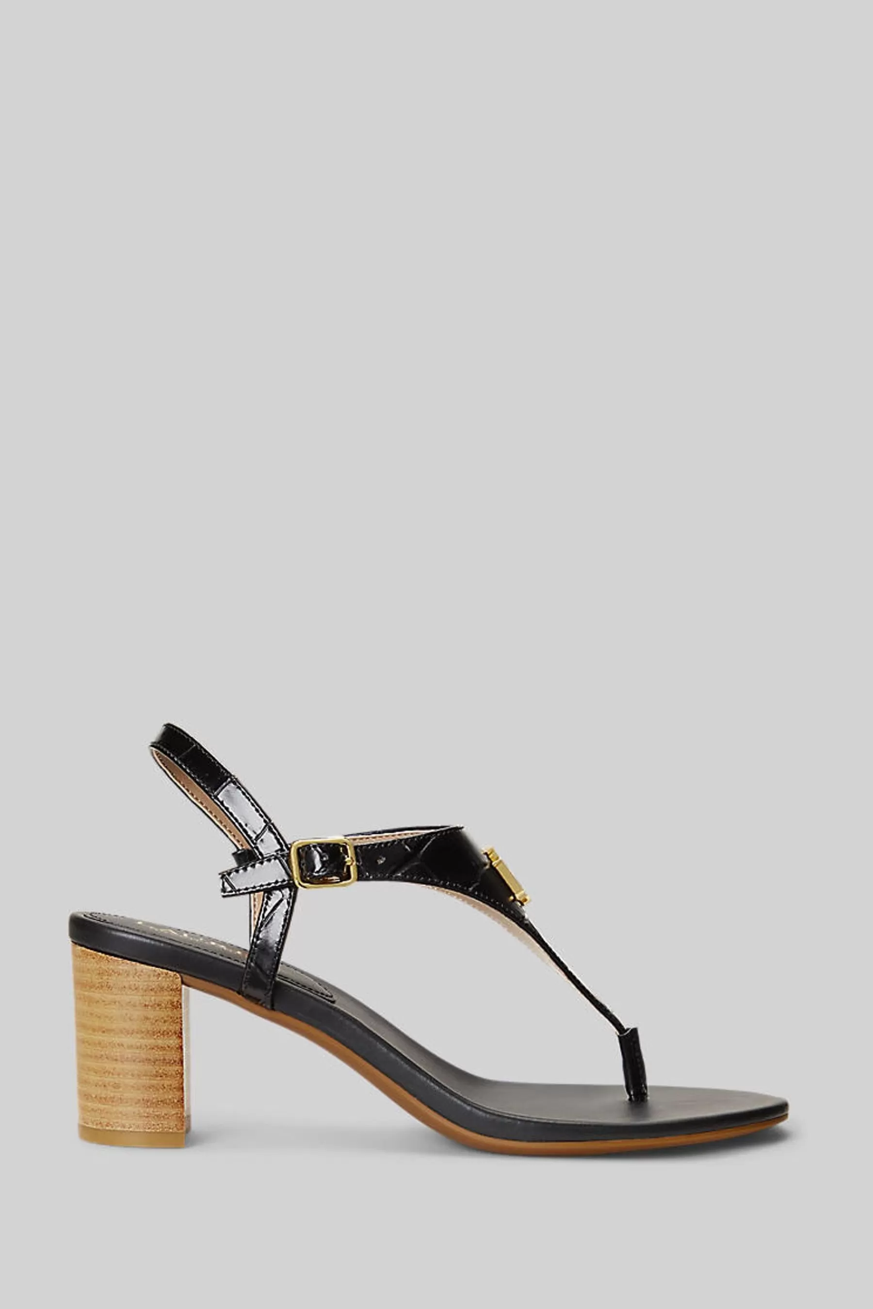 Lauren Ralph Lauren Sandals | Westcott Ii Leather Heeled Sandals Black