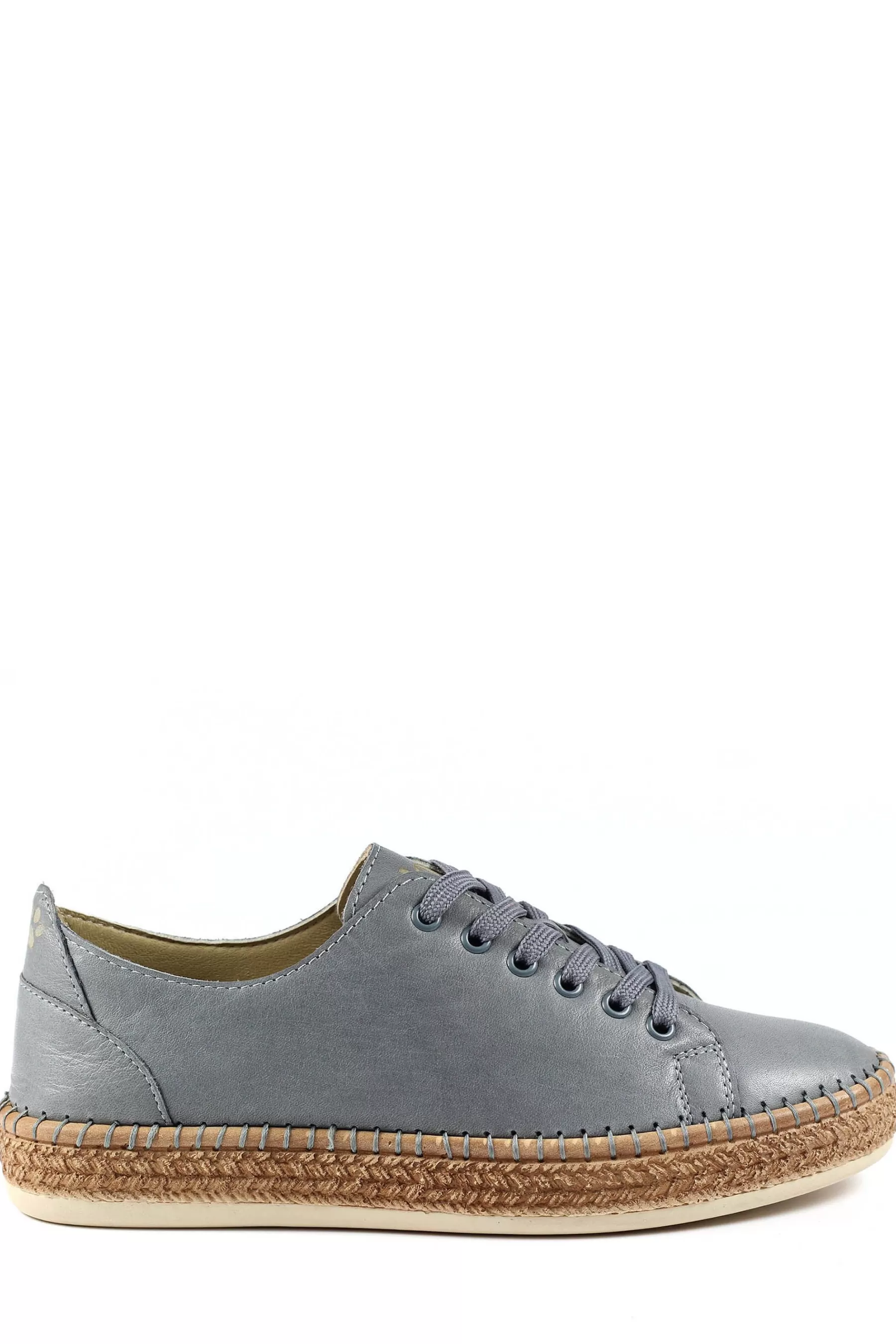 Lazy Dogz Flat | Malden Leather Shoes Grey