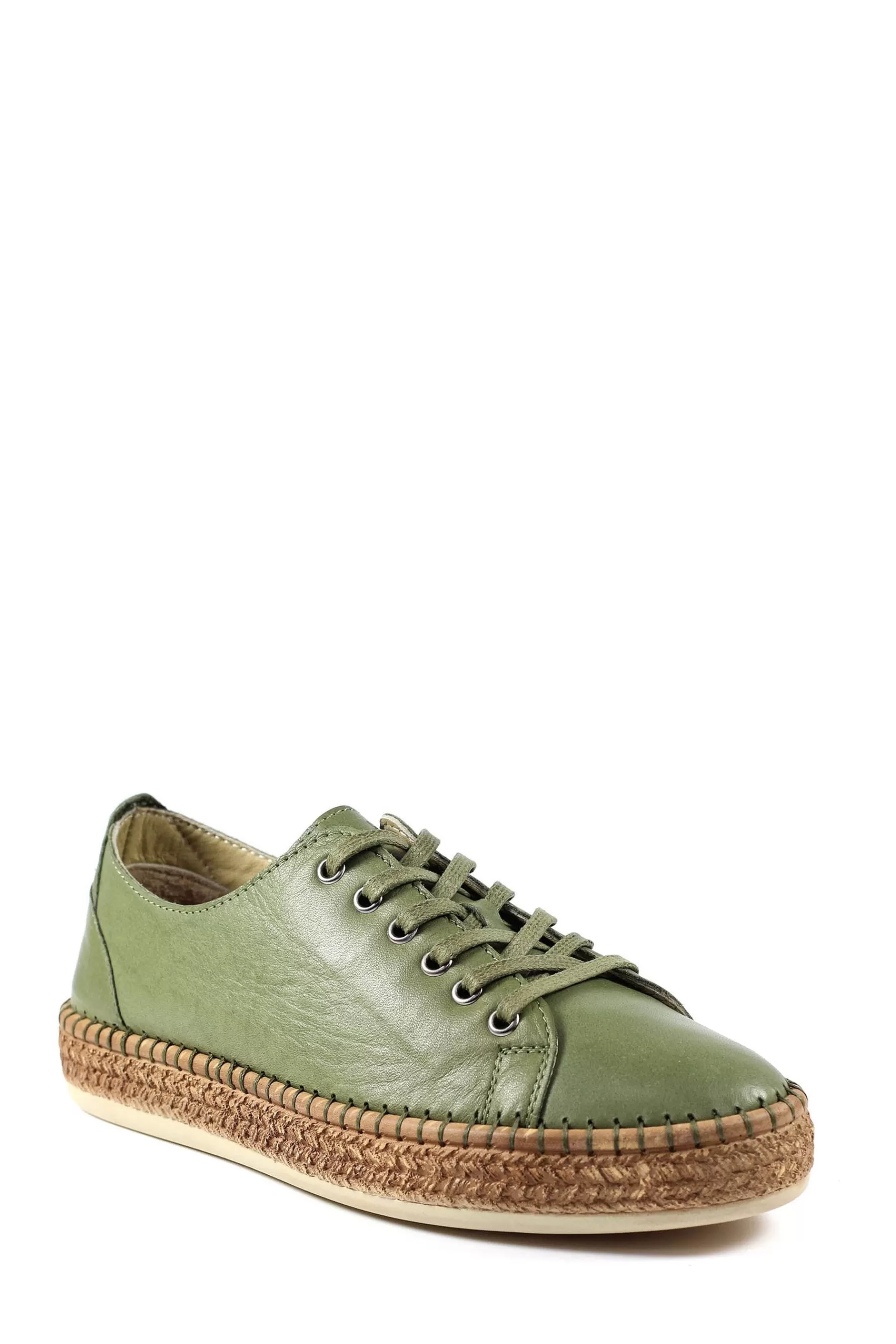 Lazy Dogz Flat- Malden Leather Shoes Green